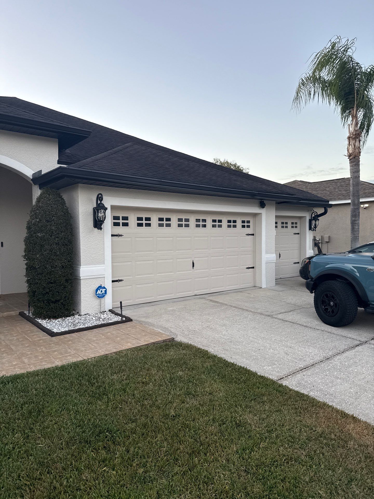 Black Aluminum Gutters with Matching Downspouts in Tampa FL by Gutter Professors