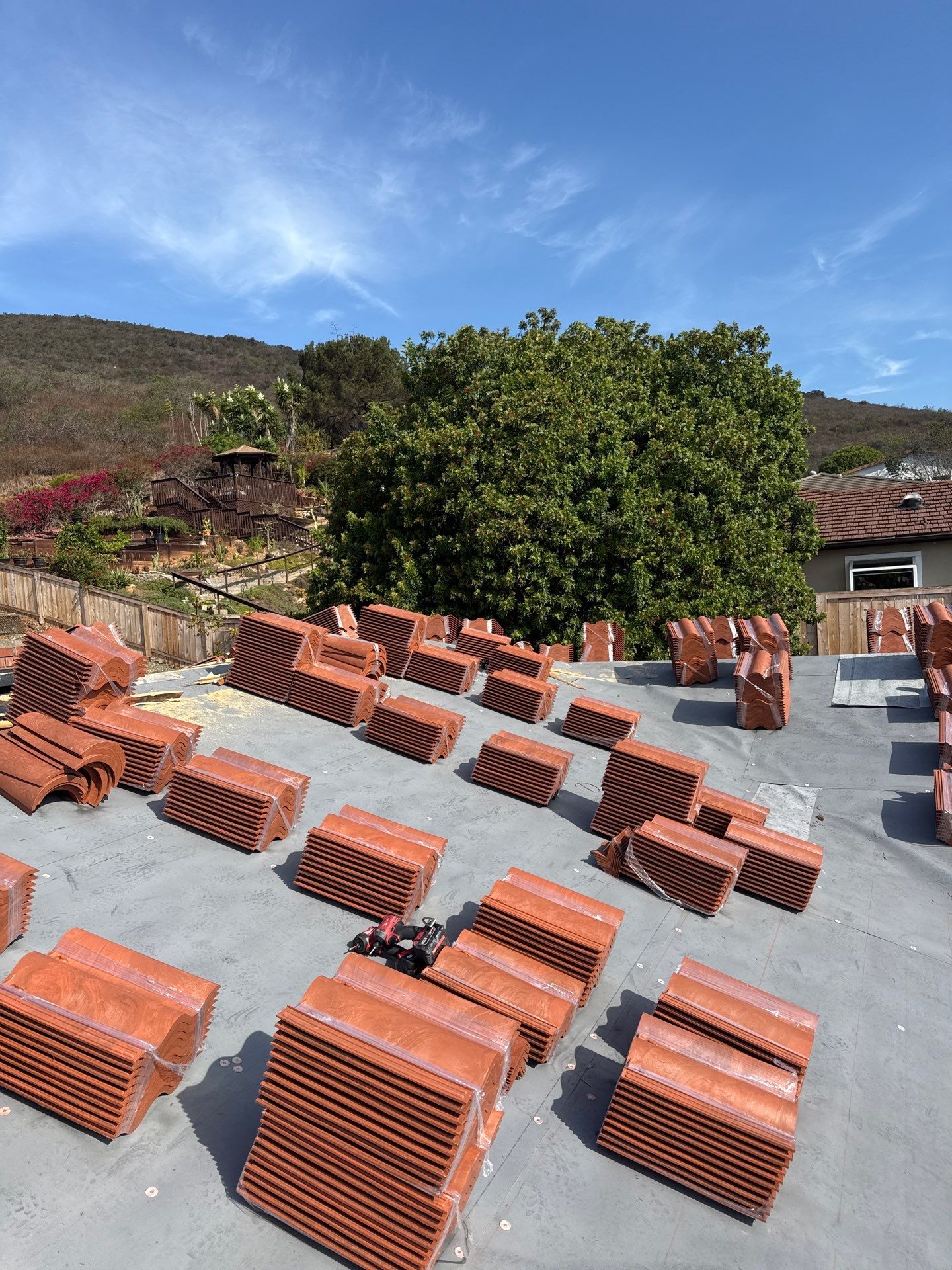 Brava Spanish Barrel Tile Roof Replacement in San Diego by Reliable Roofing San Diego Inc.