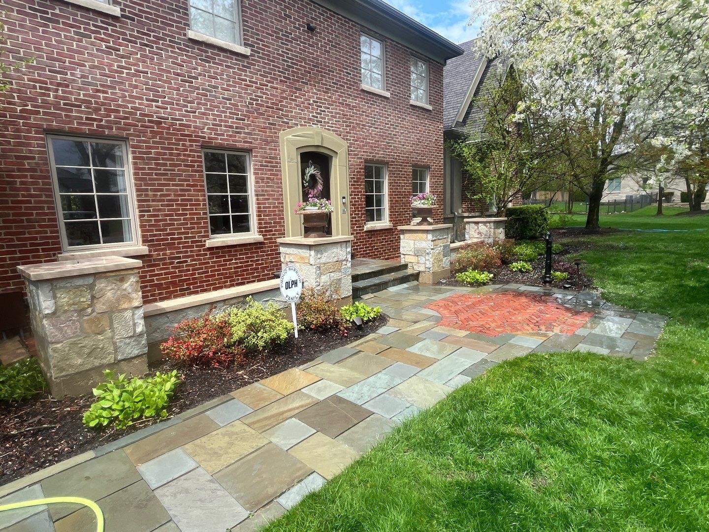 bluestone using Algaecide, soft wash soap by Northern Power Washing LLC.