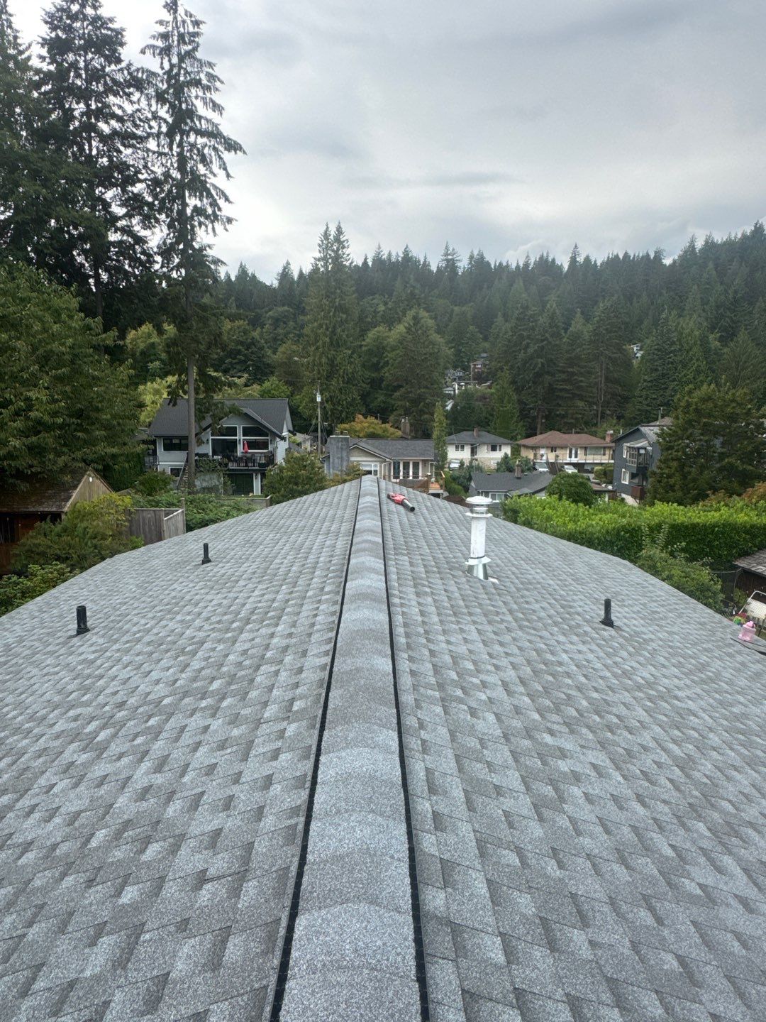 Residential Re-Roof using GAF Timberline HDZ Pewter Grey by Top Notch Roofing Inc