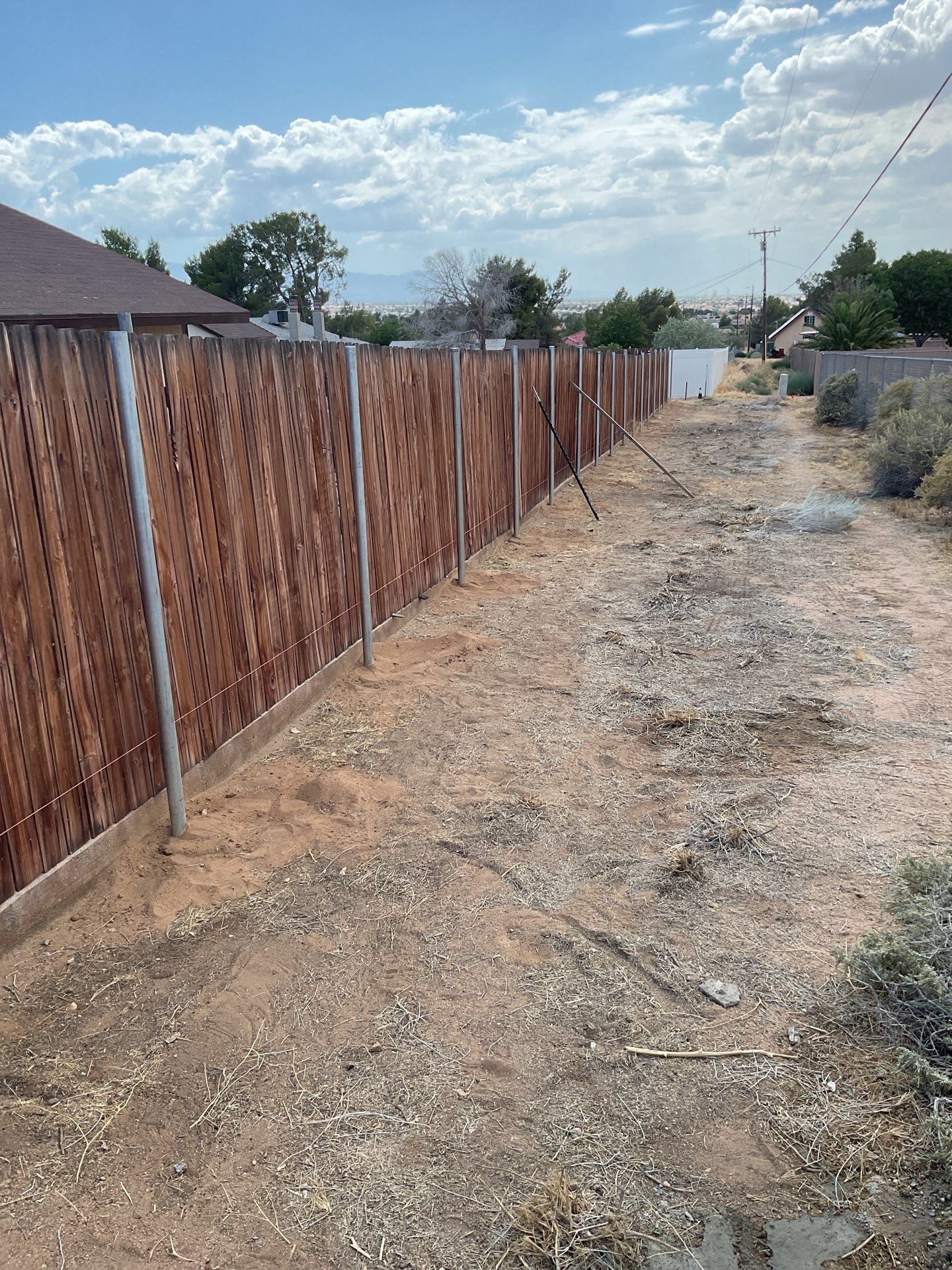 Dark Brown Privacy Chain Link Fence by Fence Guys Inc.