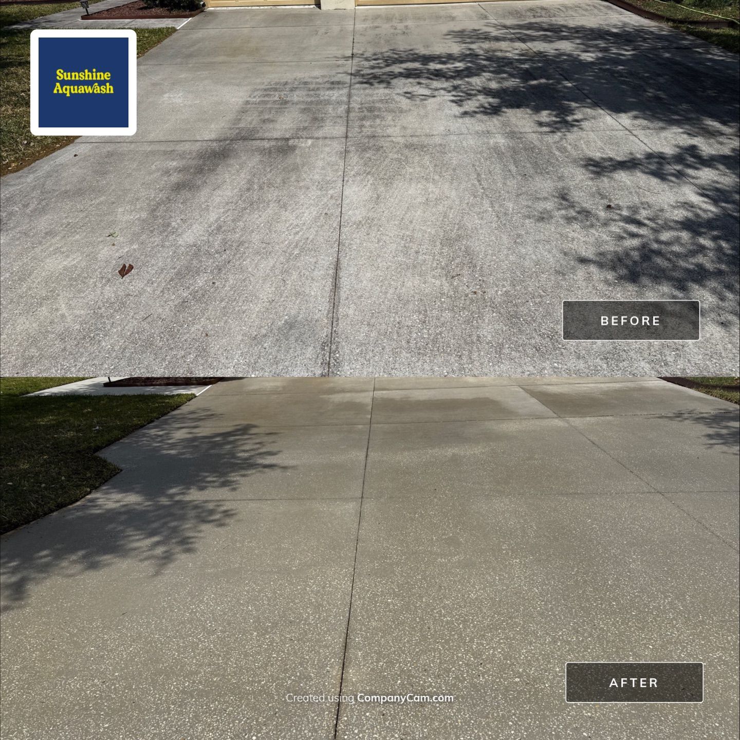 Driveway & Rear Wall Soft Wash | Lexington Community | Parrish, FL | Sunshine AquaWash by Sunshine AquaWash