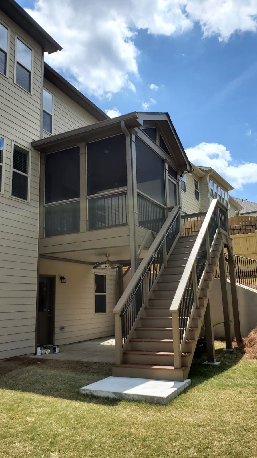 Elevated Screened-In Porch and Custom Deck Installation in Canton by Swift Home Renovations