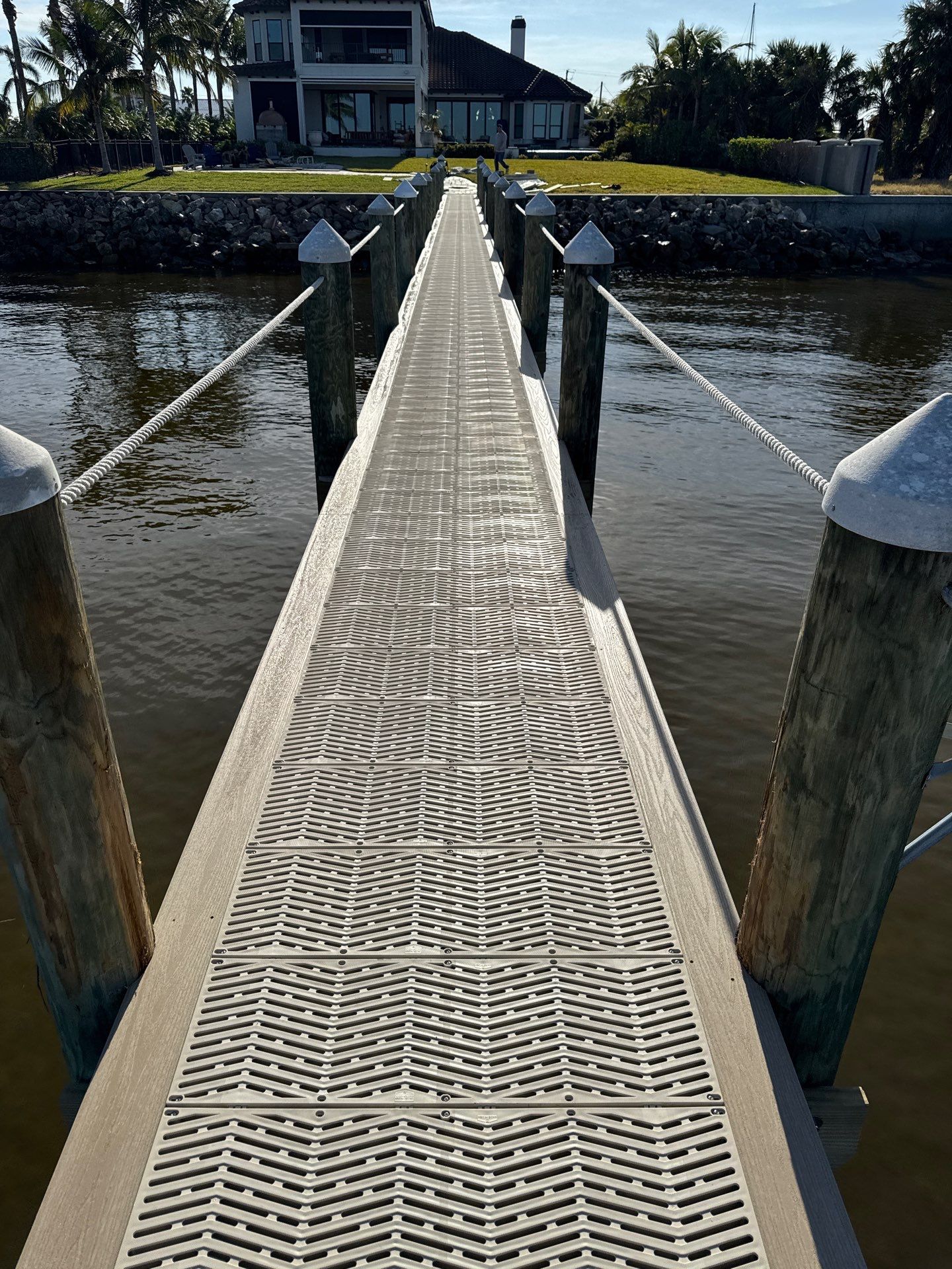 Dock Repair using Sure Step Decking  by Elite Marine Dock & Seawall