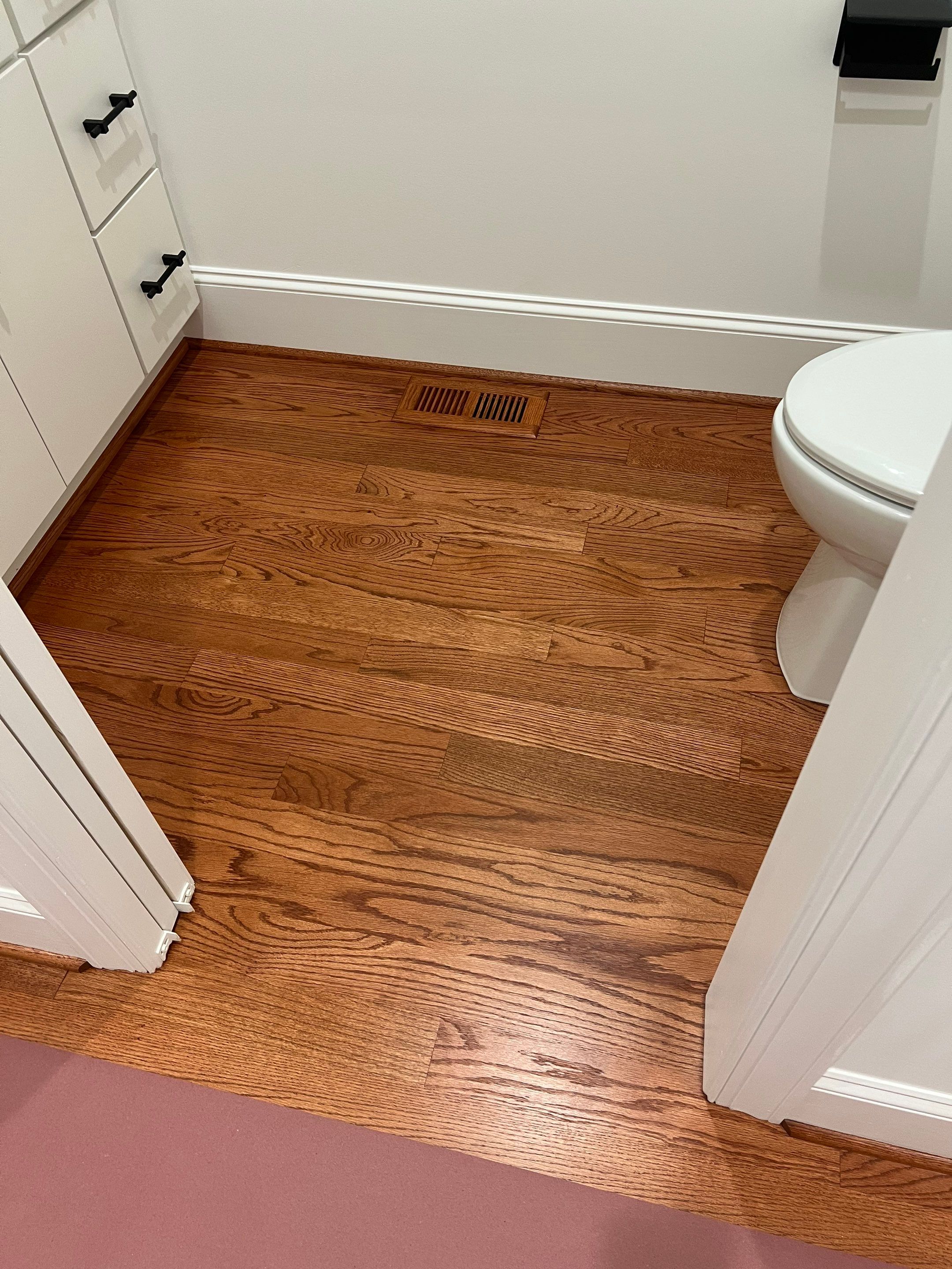 New construction home with a nice warm color by Accent Custom Floors