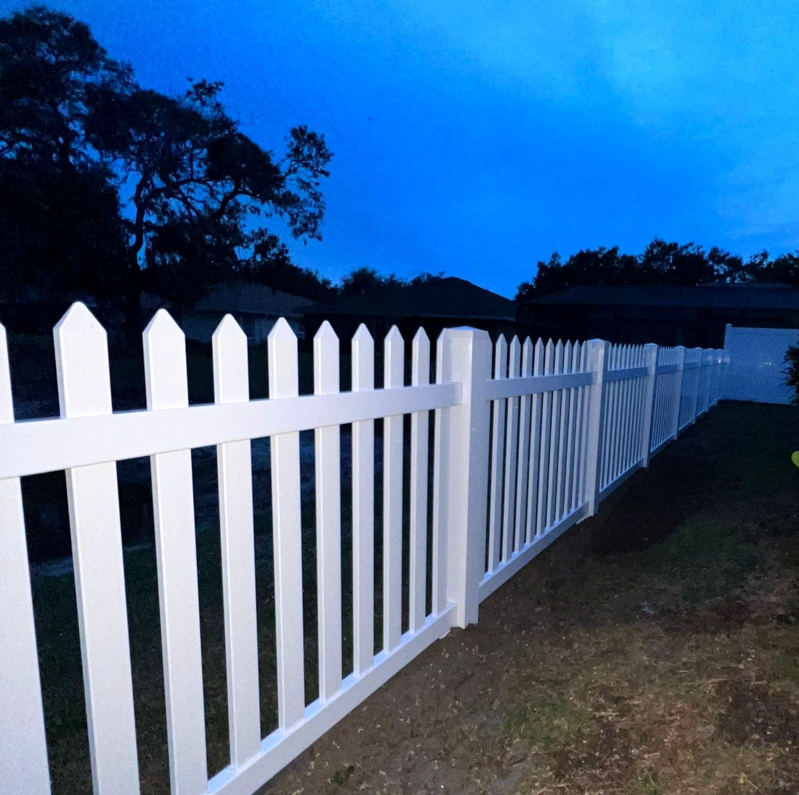 Vinyl Fence Installation using Open Picket Style Fence by Asap fence and gates, LLC