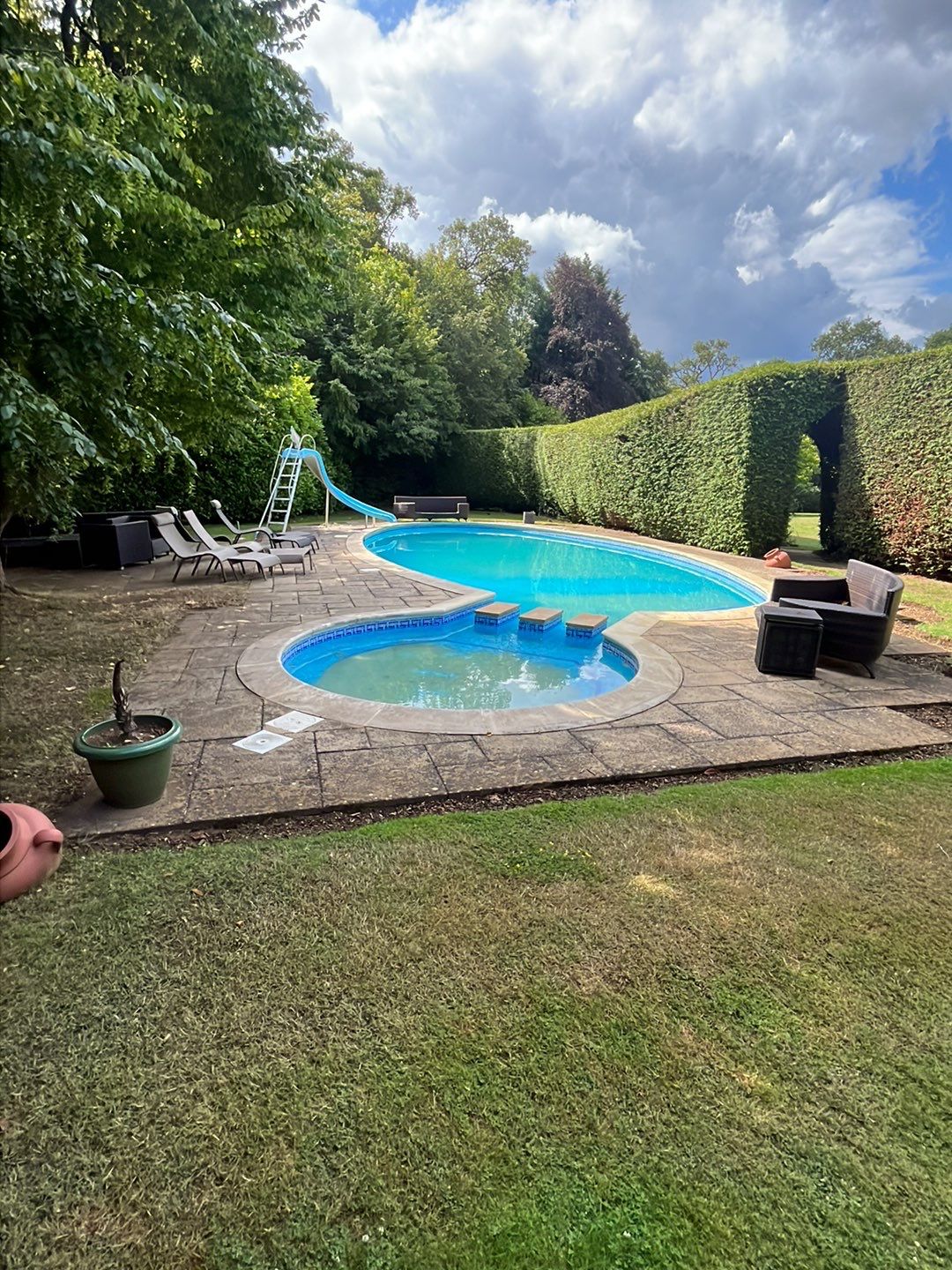 Exterior Clean - Roof - Pool  using Mosmatic FSC and Biocide by Ges Exterior Cleaning ltd