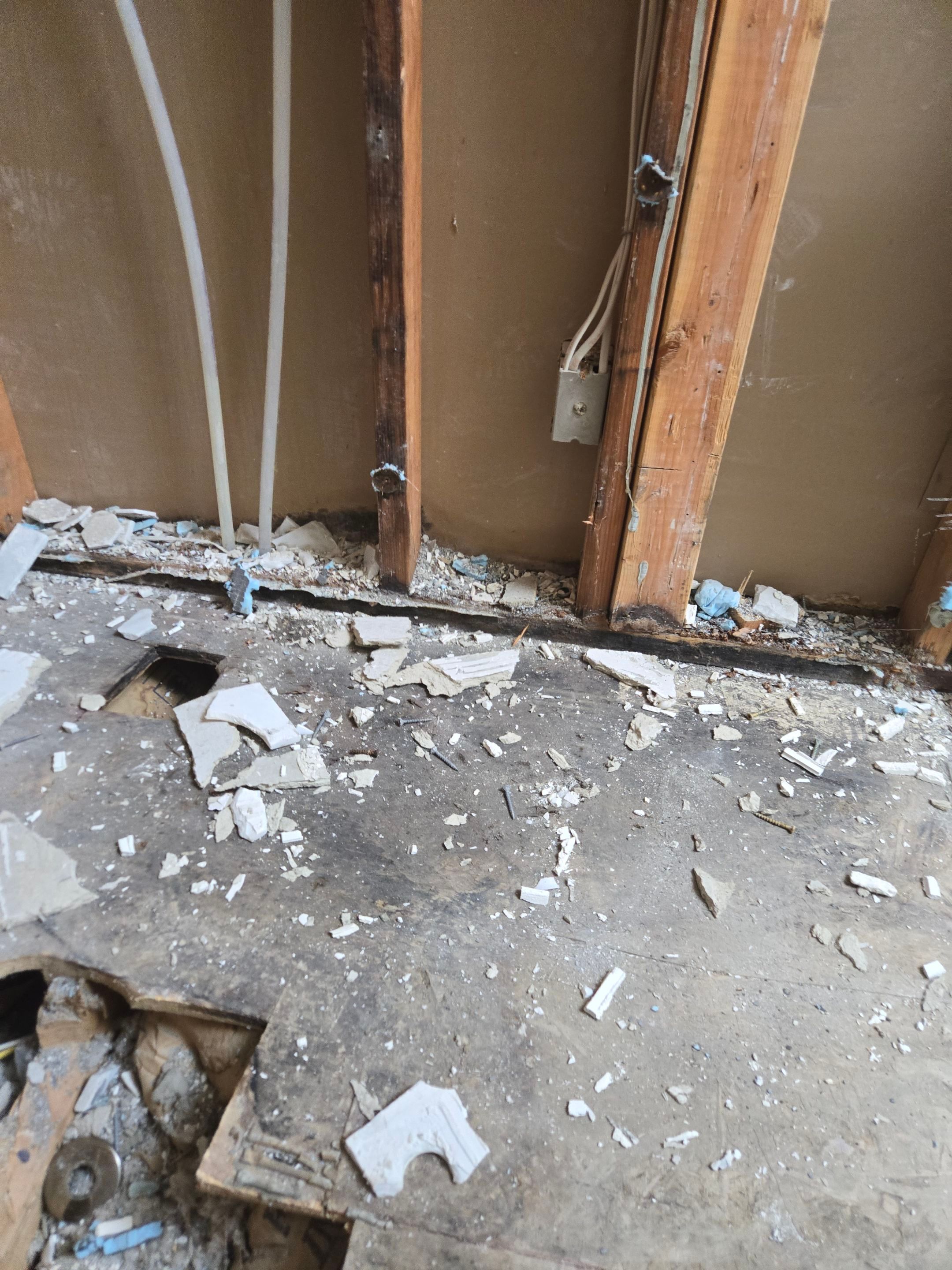 Existing tile shower was a rotting disaster by The Shower Company