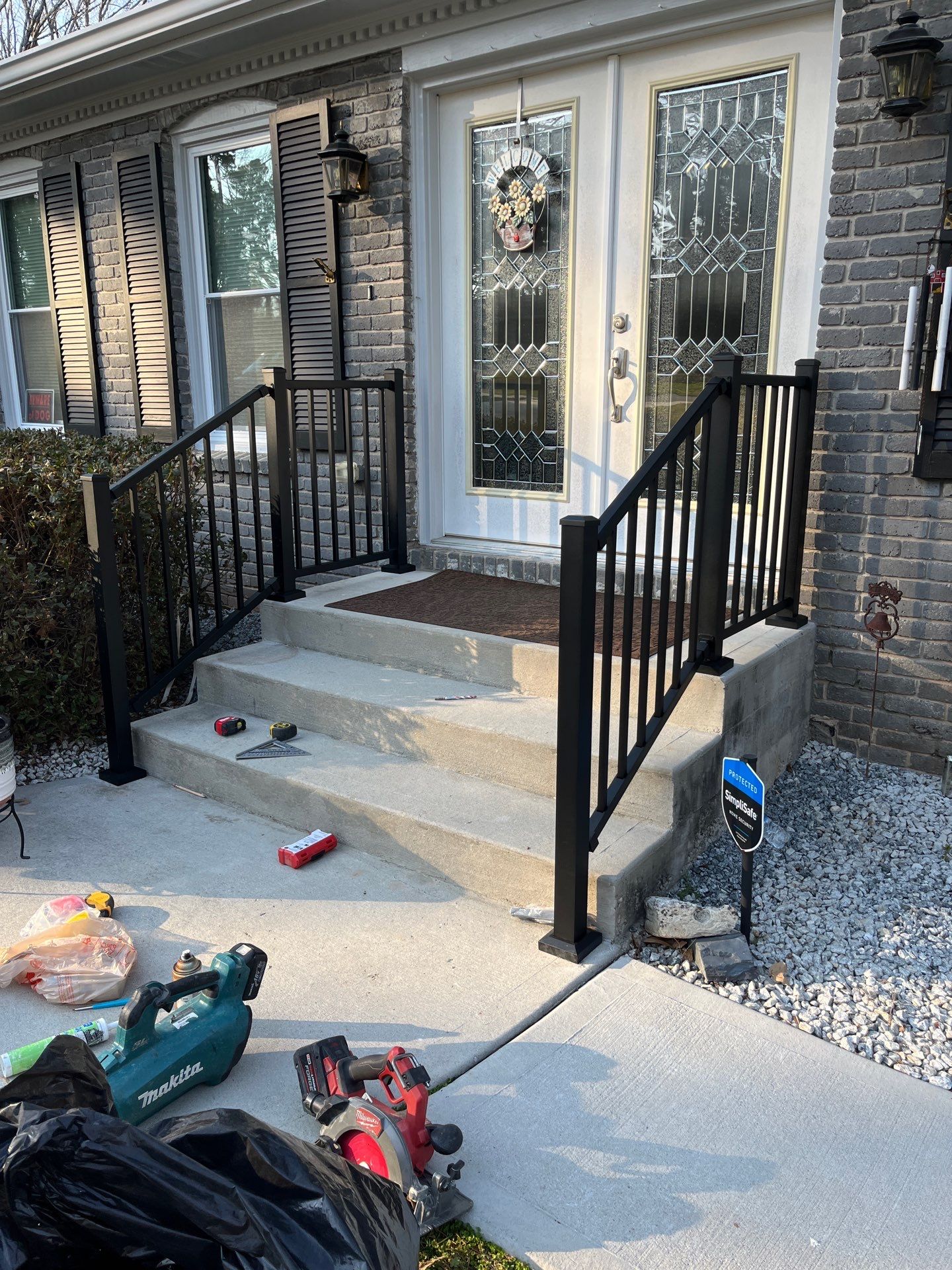 James Hardie Siding Replacement, Trex Railing Install, Exterior Painting, and Staining in Stone Mountain, GA by Nelson Exteriors 