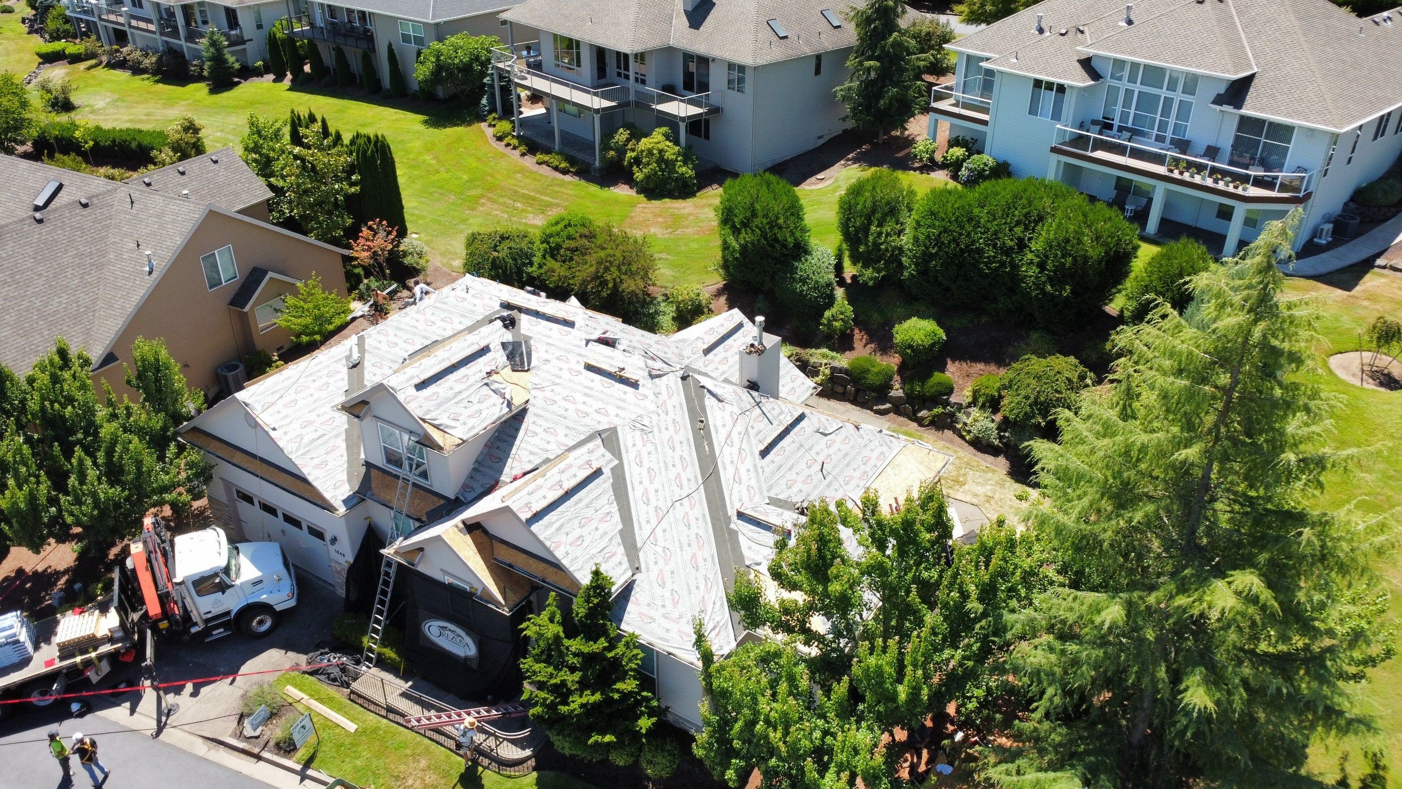 Residential Roofing Installation using IKO Dynasty (Color: Shadow Brown) by Orezona Building & Roofing Company, Inc.