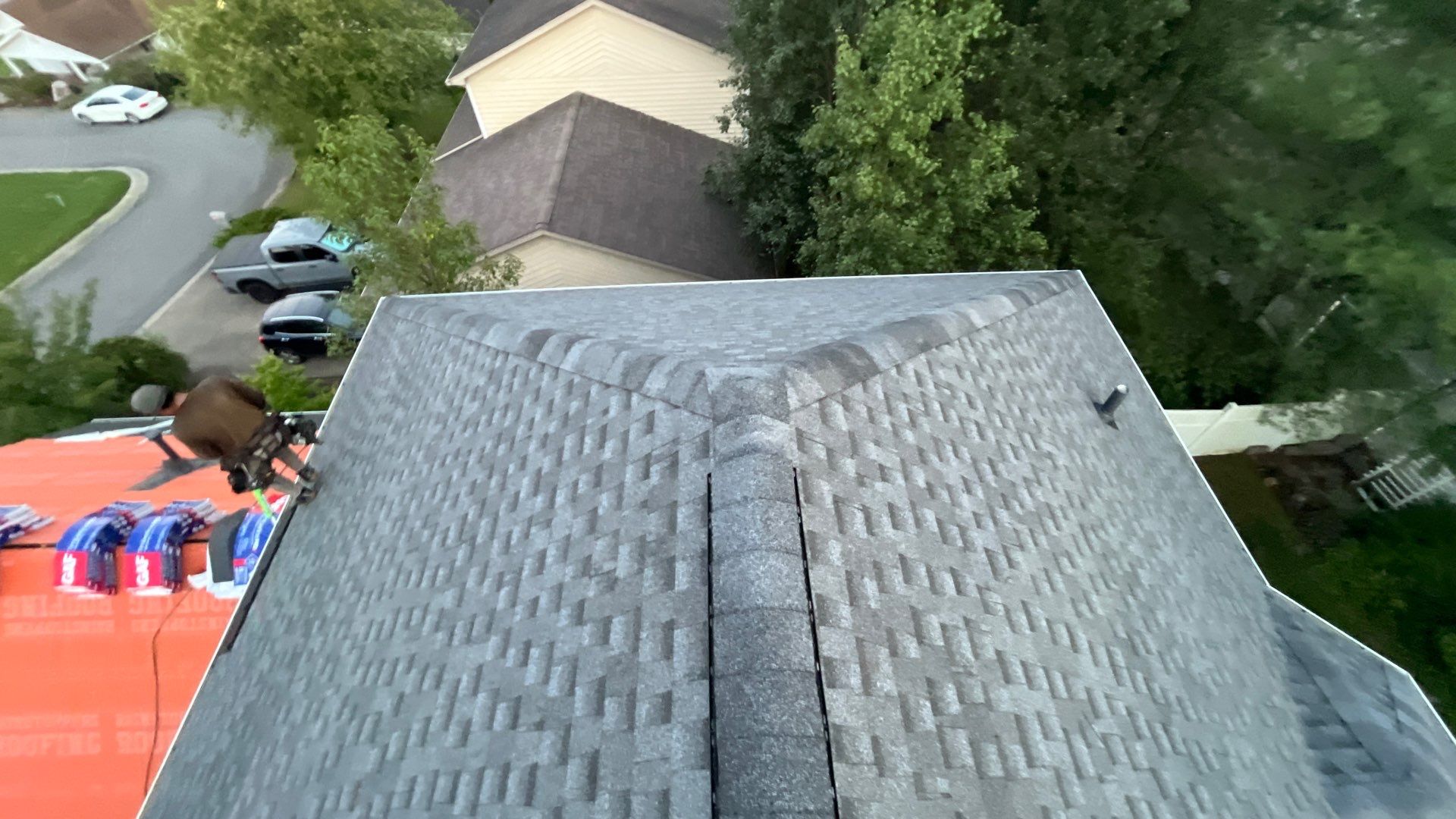 Residential Roofing Installation using GAF Timberline HDZ Pewter Gray by Rainstoppers Roofing