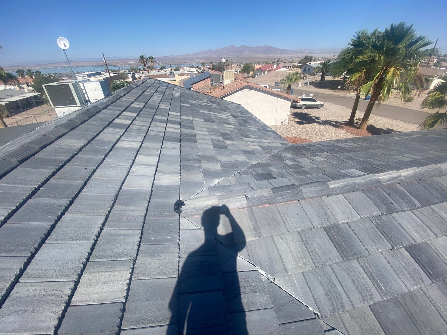Charcoal Blend Concrete Tile by Reimagine Roofing