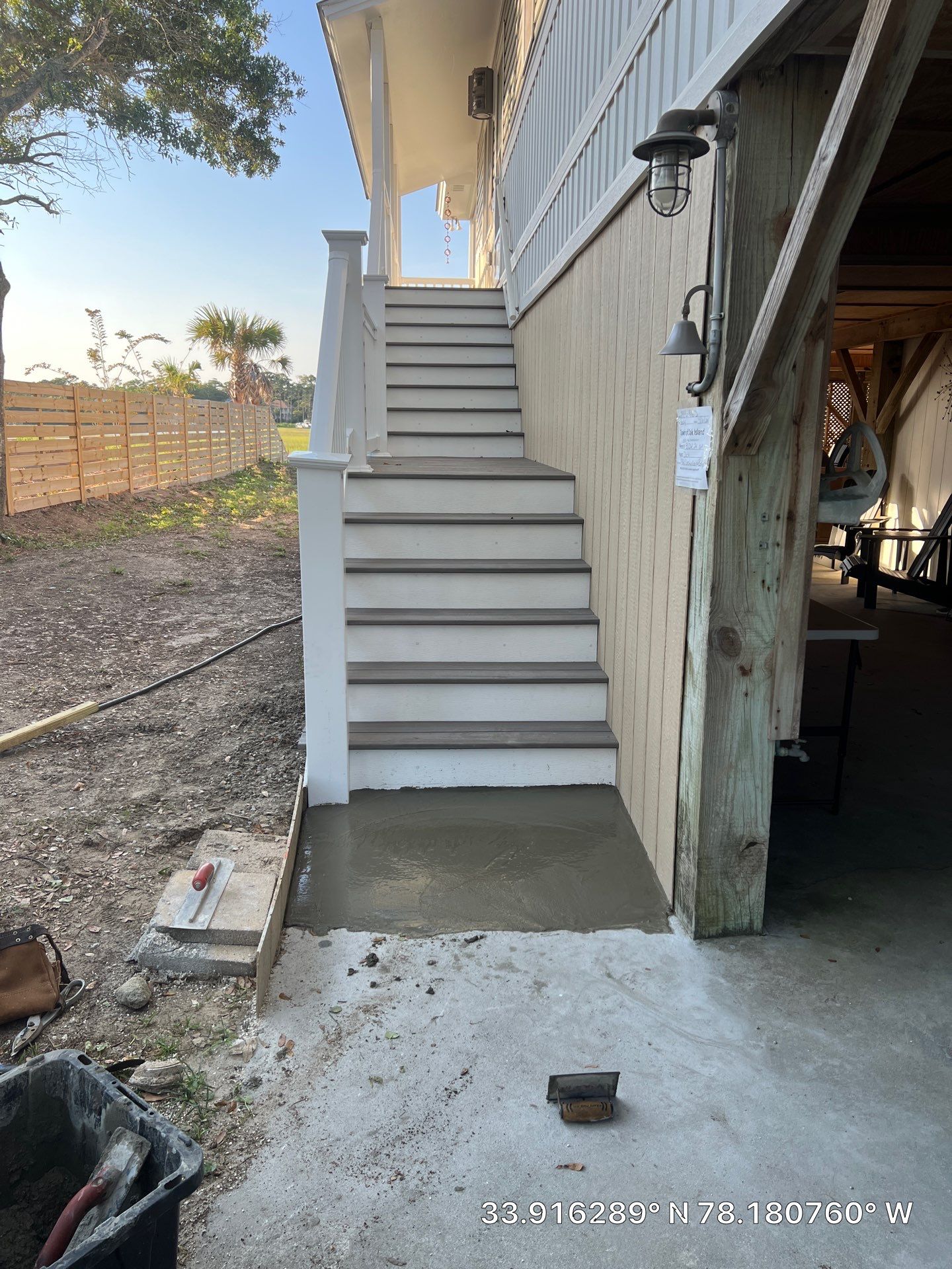 Framing Steps using Trex Enhance Grooved 1" X 12' Rocky Harbor by RGR Construction and Roofing, LLC