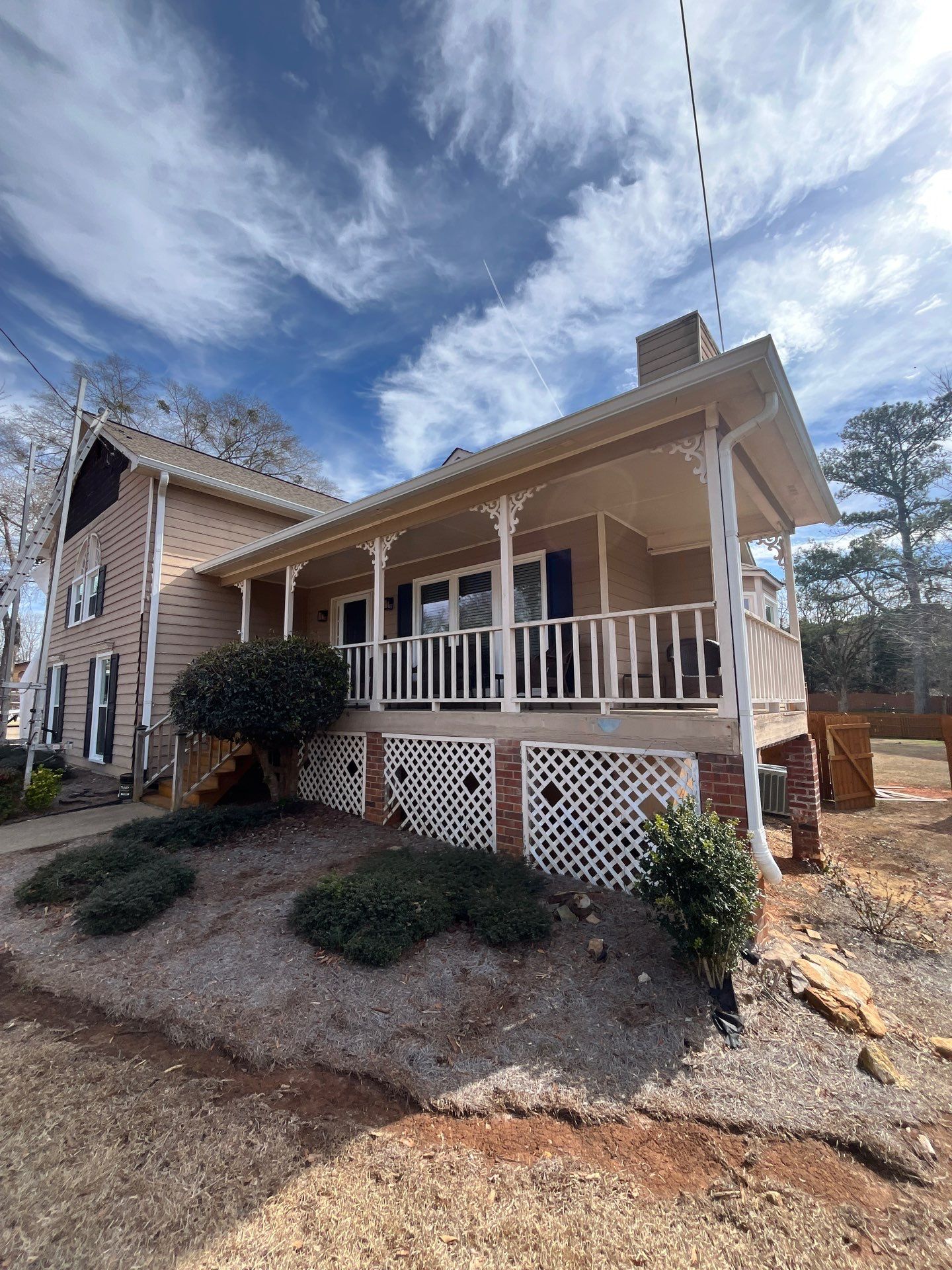 Acworth, GA James Hardie Board and Batten Siding Installation, Porch Renovation, Exterior Painting, and Window Replacement by Nelson Exteriors 