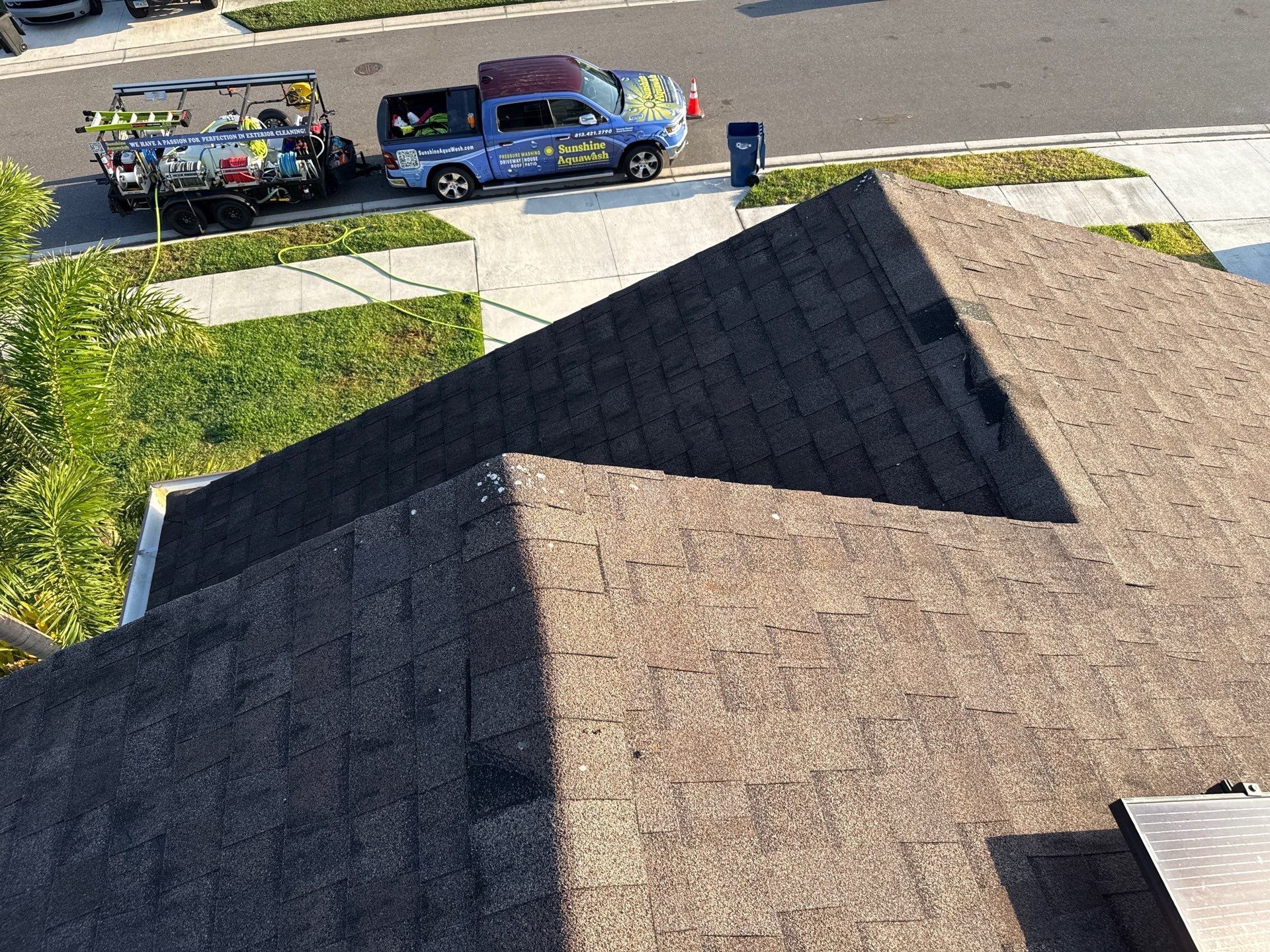 Roof Soft Wash, Pool Deck & Screen Enclosure Cleaning – Trevesta Community, Palmetto, FL by Sunshine AquaWash