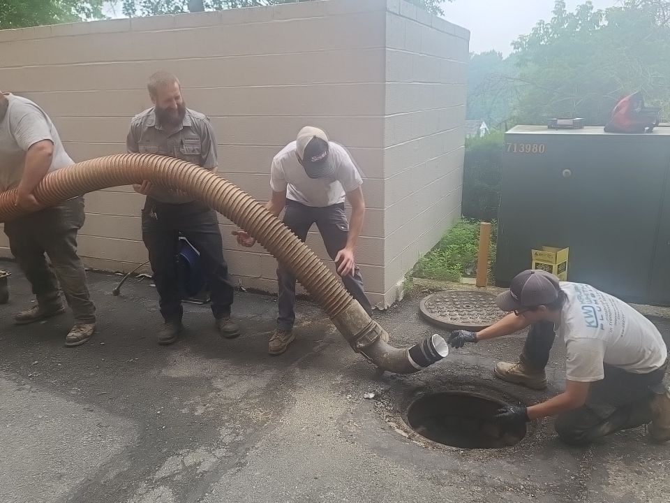 Sewer Repair using Perma-Liner through two manholes by Sureway Comfort John Wilcox Plumbing Heating Cooling