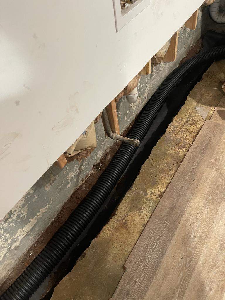 Interior French Drain Job in Lyndhurst, NJ by Pure Service Pro, LLC 