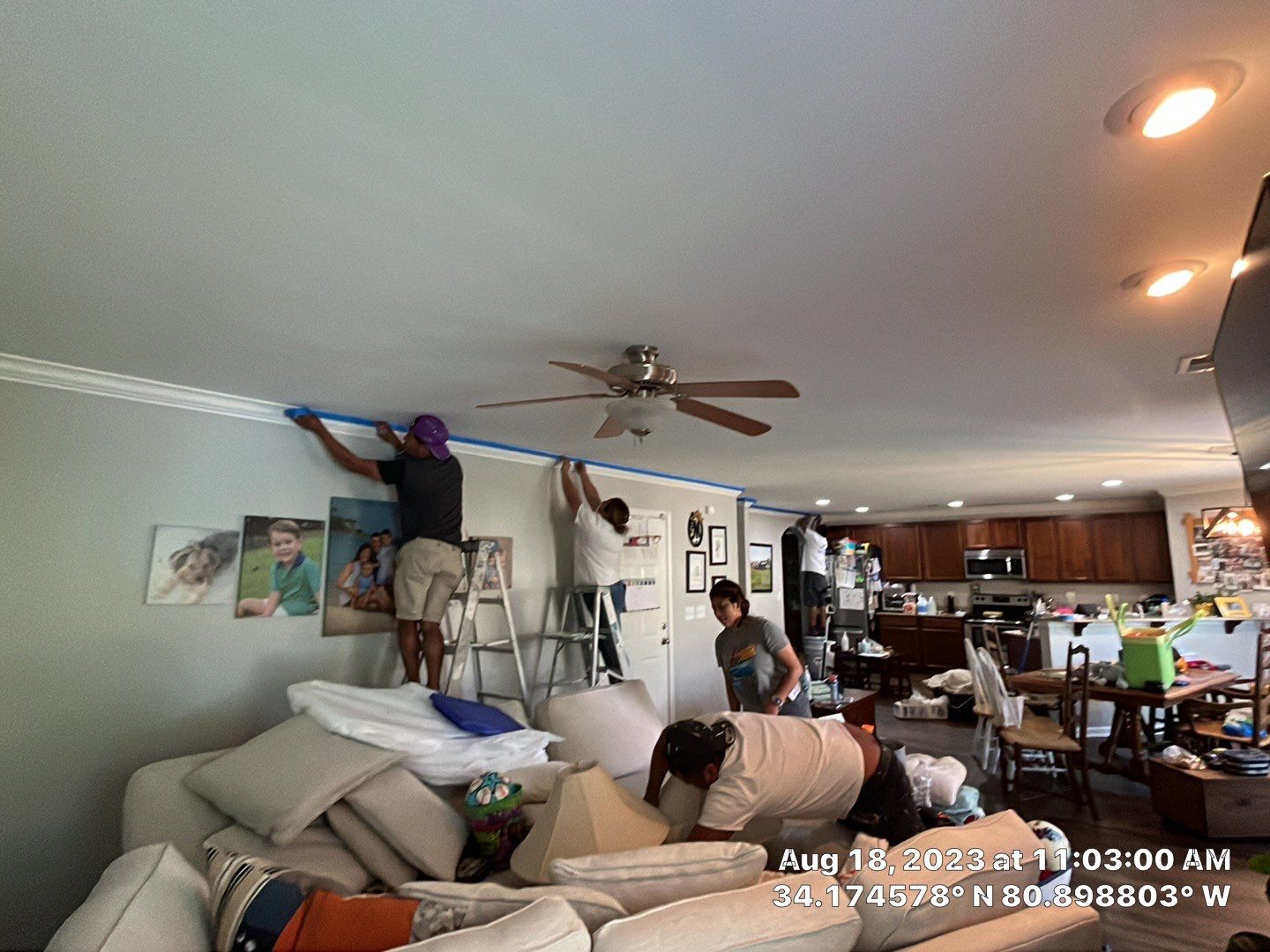 Full Ceiling Repair and Repaint by Thompson Industrial