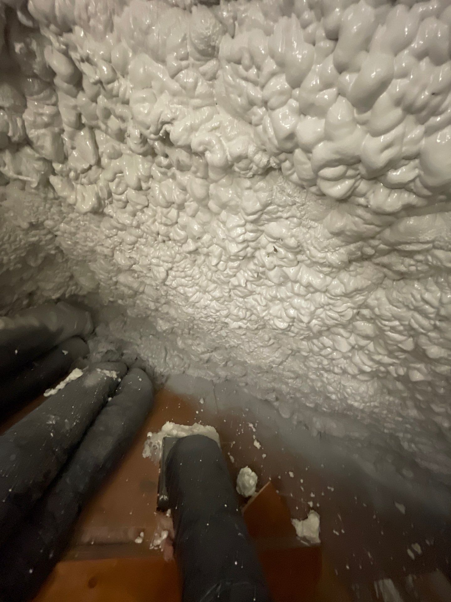 Attic Insulation using open cell spray foam by NYS Foam & Energy