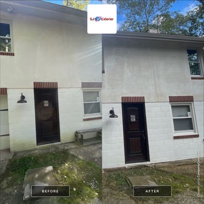 Residential House SoftWash + using High Pressure rinse