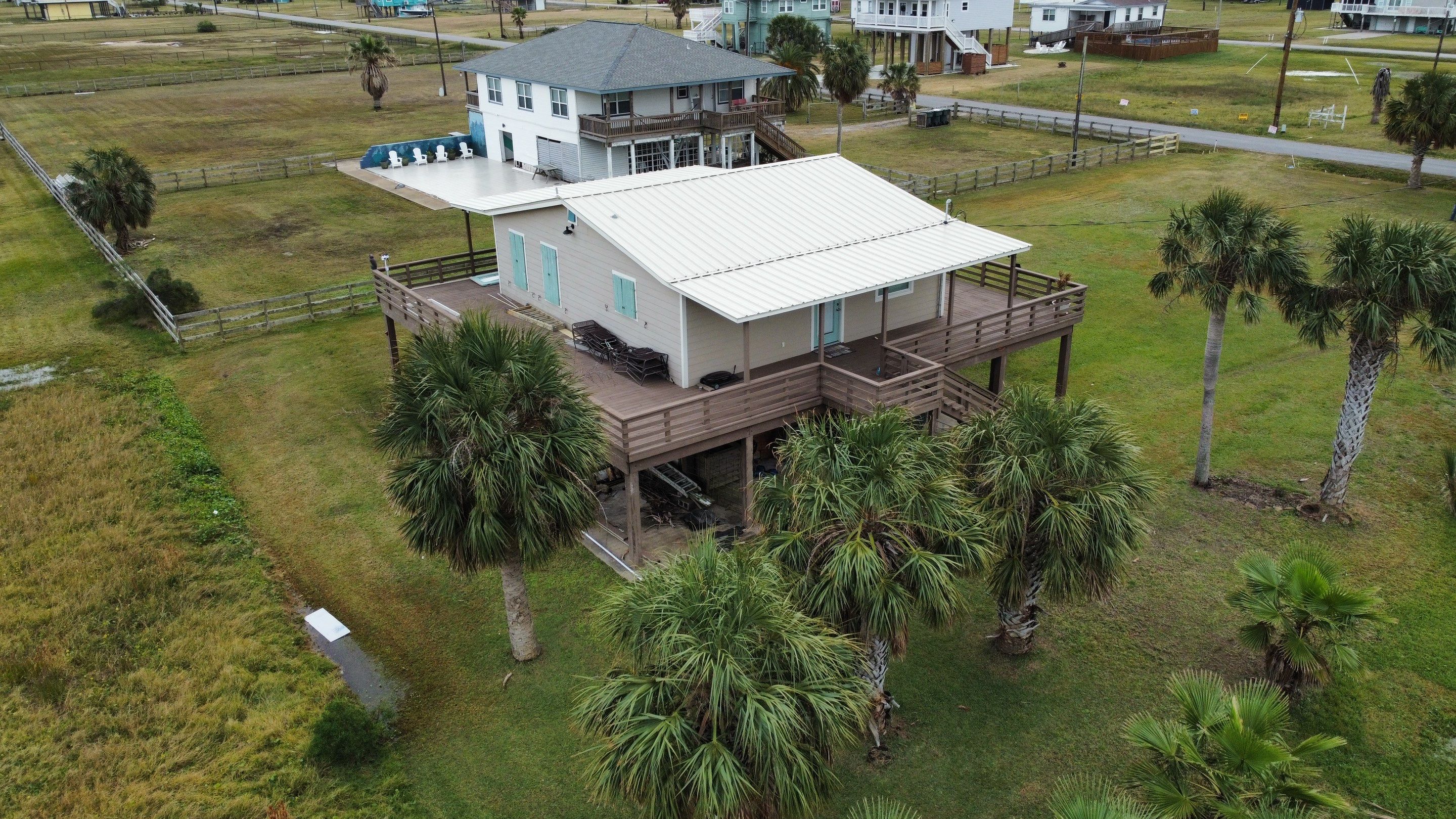 Residential Roofing Installation using R-Panel Metal Roofing on Galveston Island by Core Four Roofing