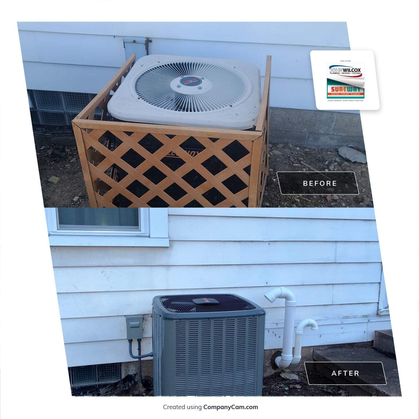 Replacing old AC and Furnace with new quality Hvac System by Sureway Comfort John Wilcox Plumbing Heating Cooling