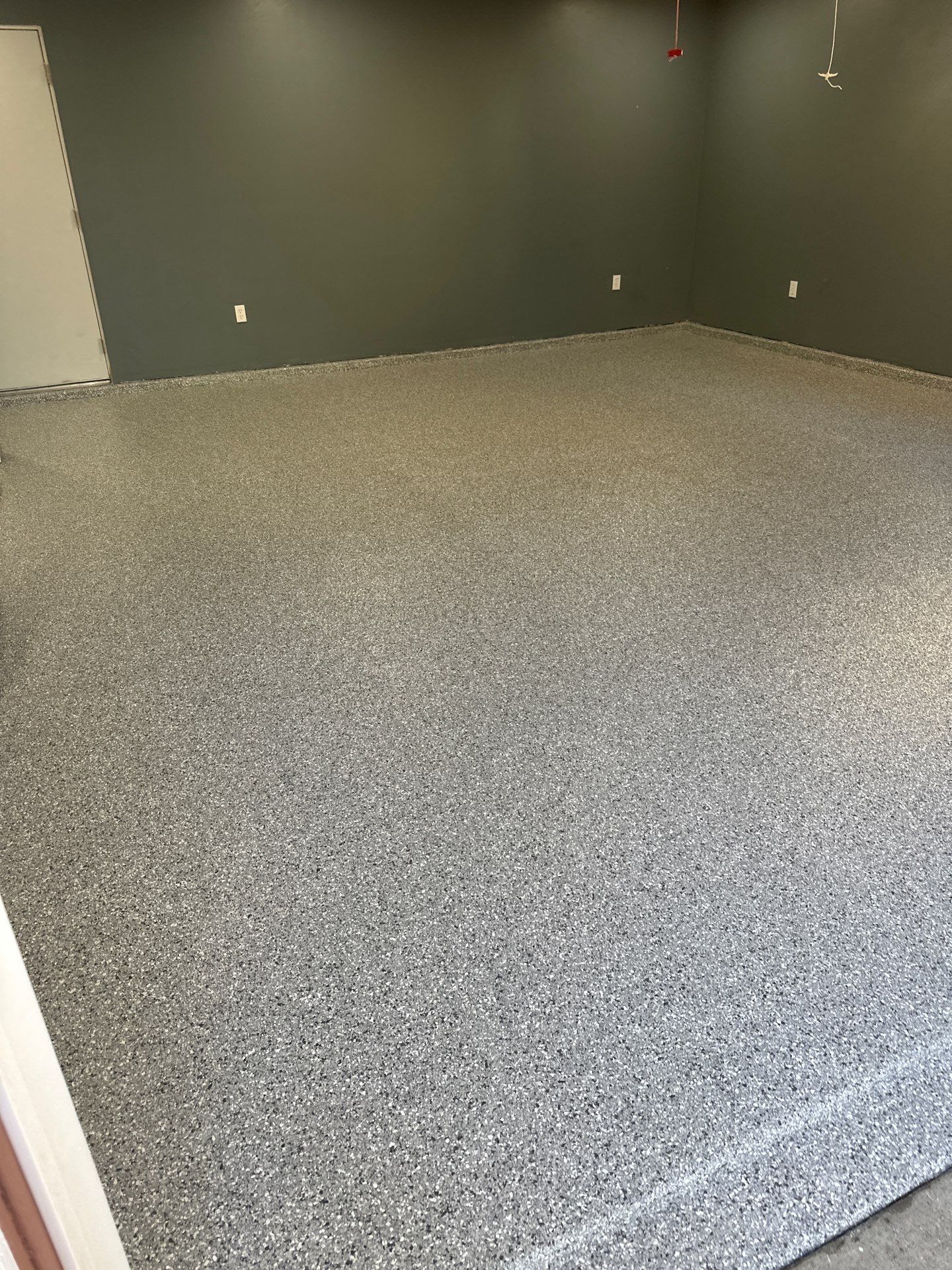 Simiron Polyurea Garage Floor Coating with Stargazer Chips by MGP Coatings