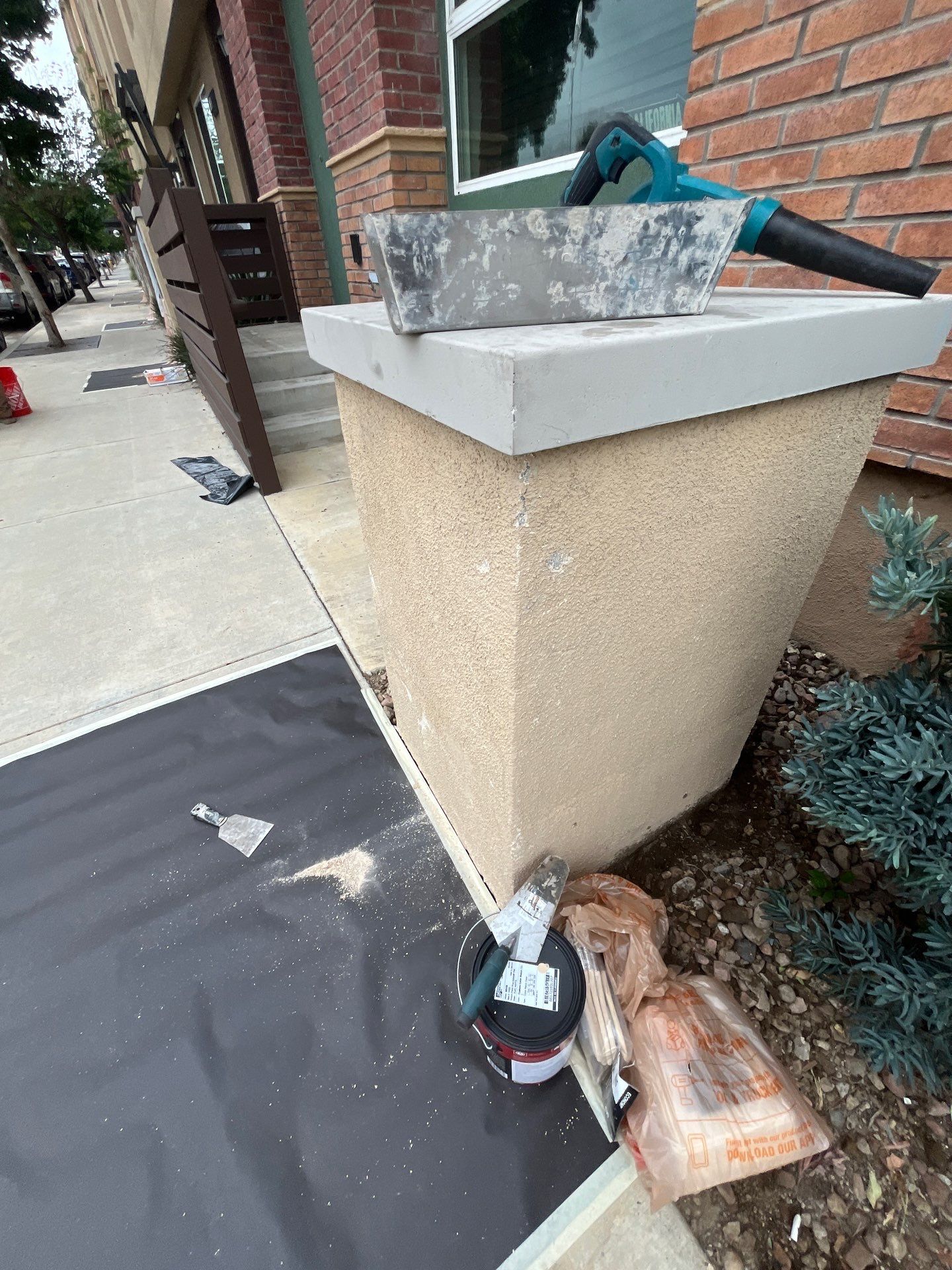 Pillar Stucco Repair in Glendora by One Stop Source