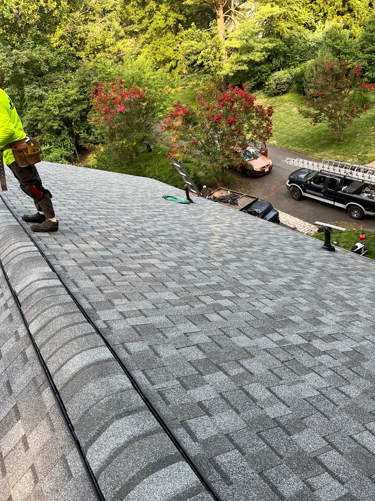 Oakton: Residential Roof Replacement with CertainTeed Landmark Designer Shingles in Pewter by RM Banning, Inc.