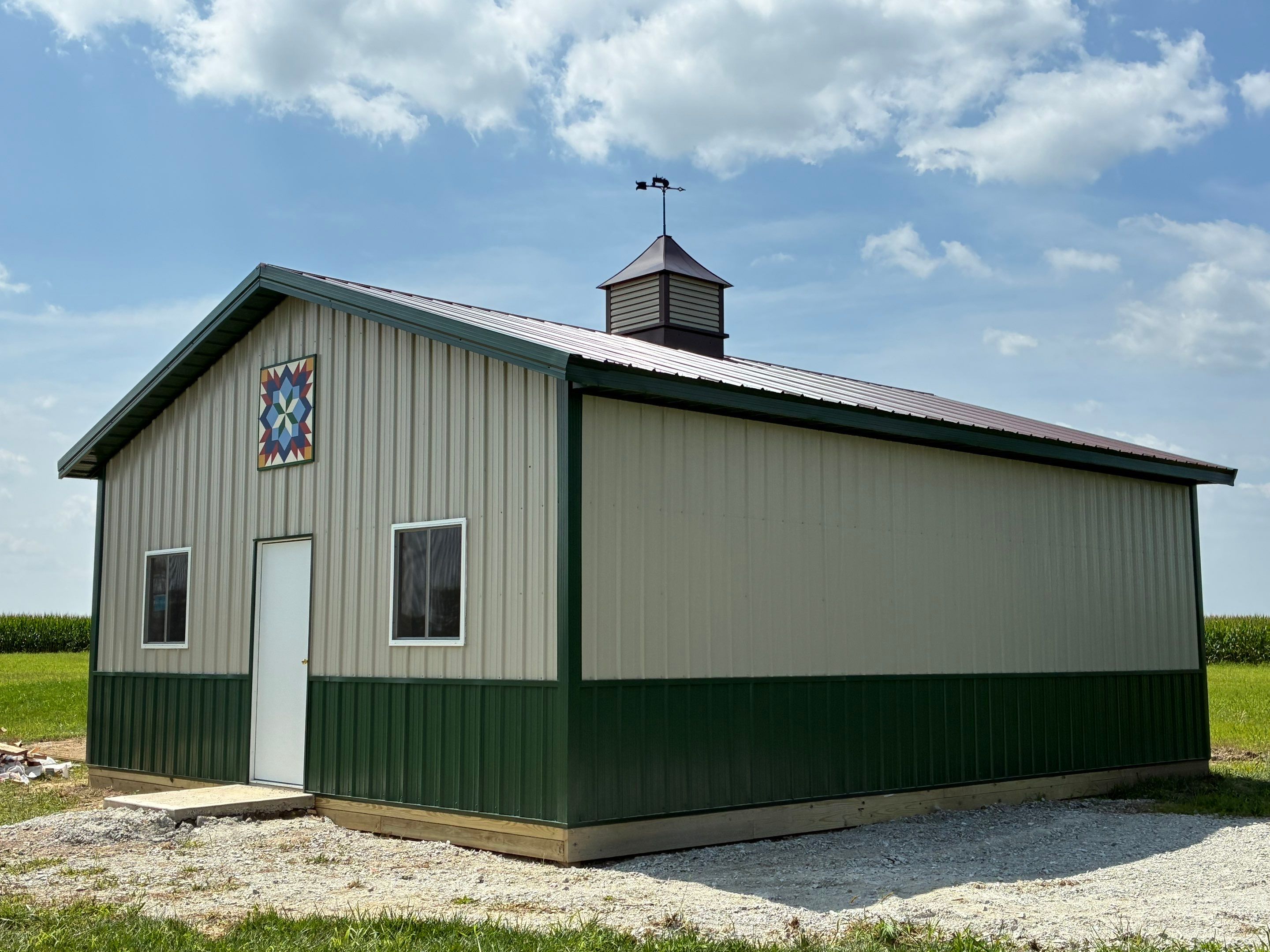Custom Post-Frame Pole Barn with Concrete Floor in Greenfield by The Barn Builders