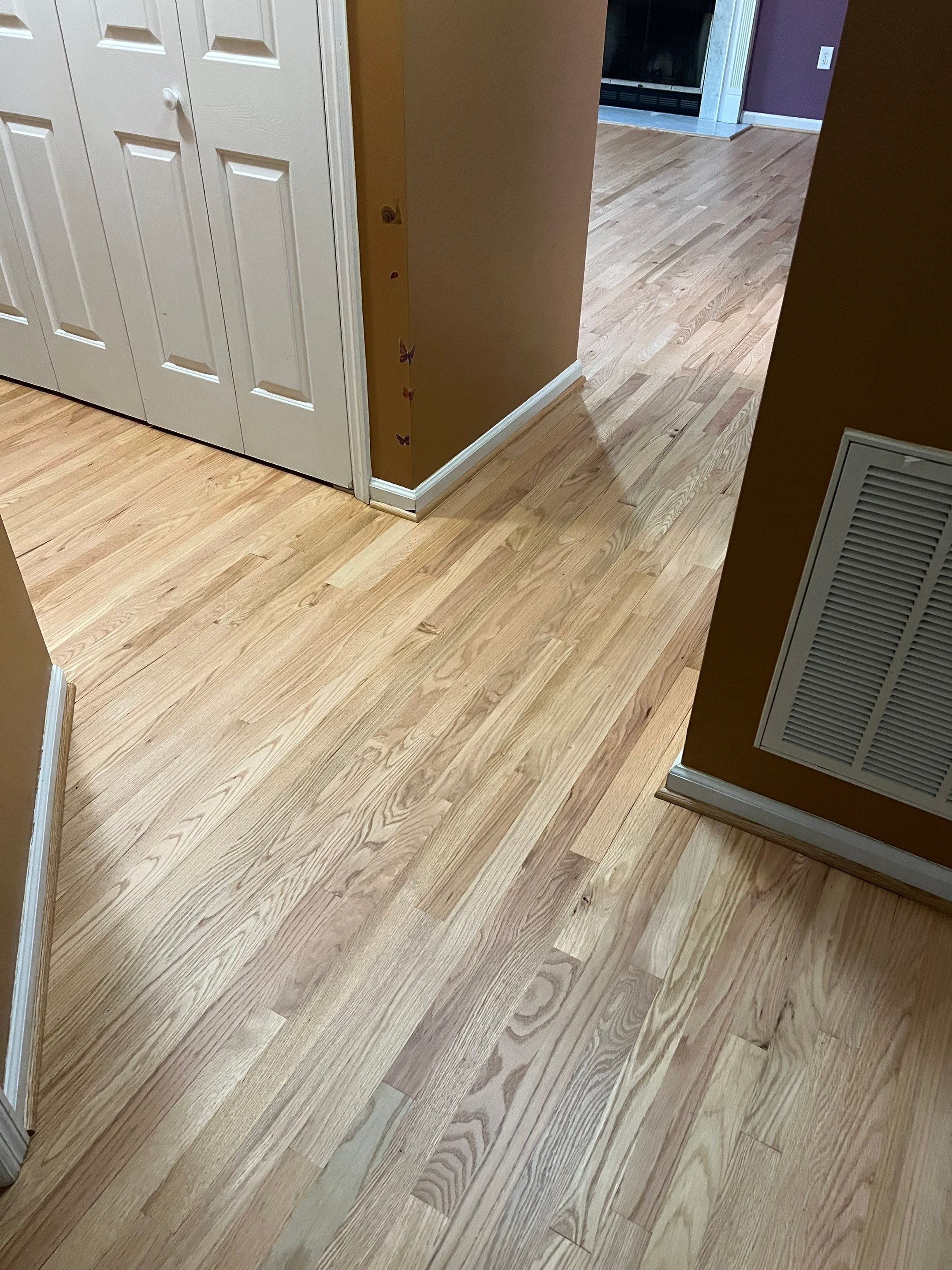 Refinishing an old Bruce prefinished hardwood floor by Accent Custom Floors
