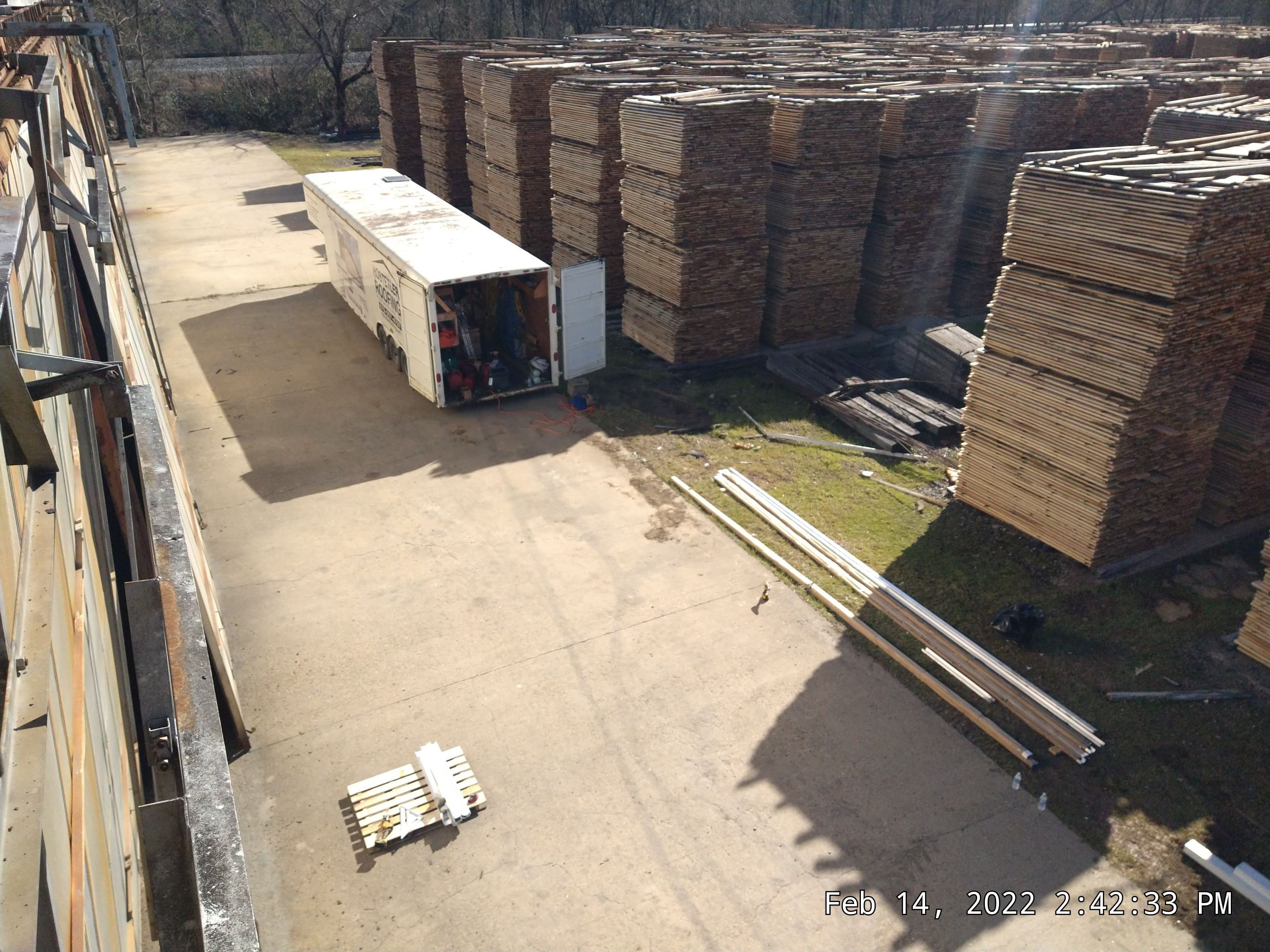 Commercial Roofing Installation using Aluminum Roofing panels by Hostetler Roofing