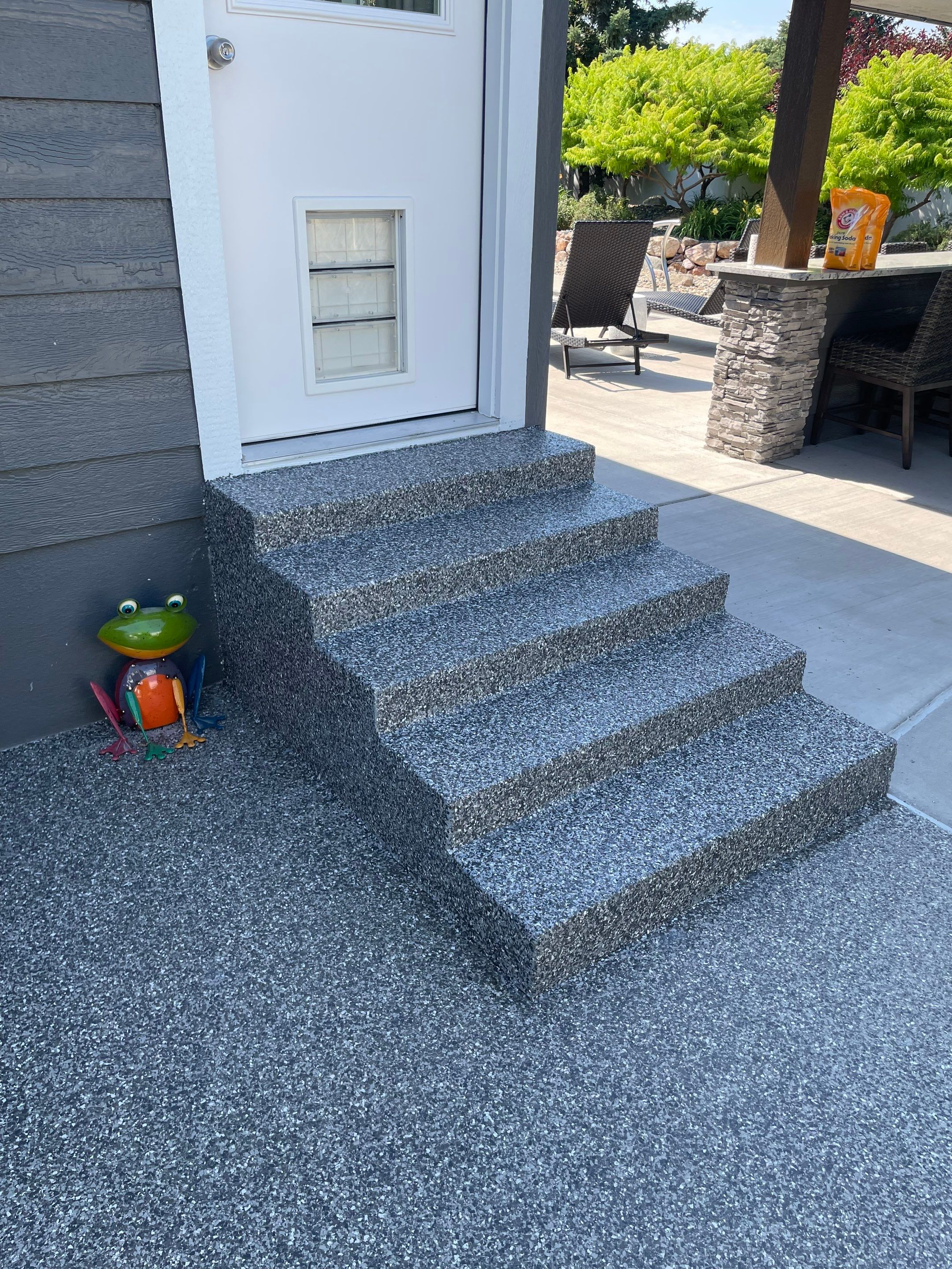 Silver Creek Flak Coating for Patio and Entry Steps in Sioux Falls by Select Painting, Coatings & Garage Cabinets