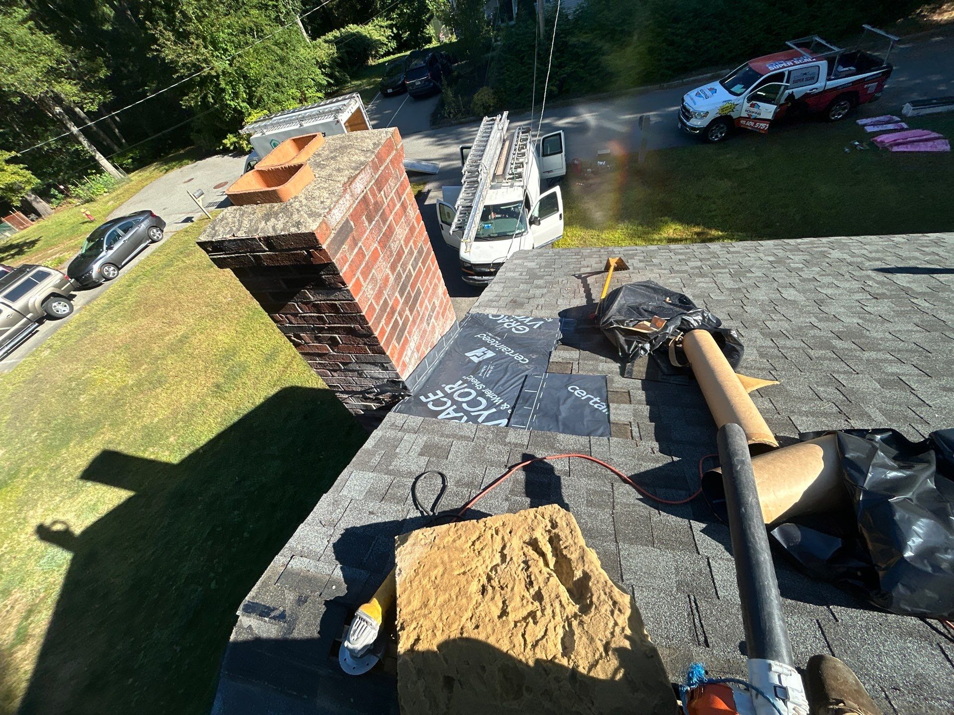 Tewksbury Attic Ventilation Upgrade with Chimney & Pipe Boot Reflashing by Mighty Dog Roofing of Greater Middlesex County