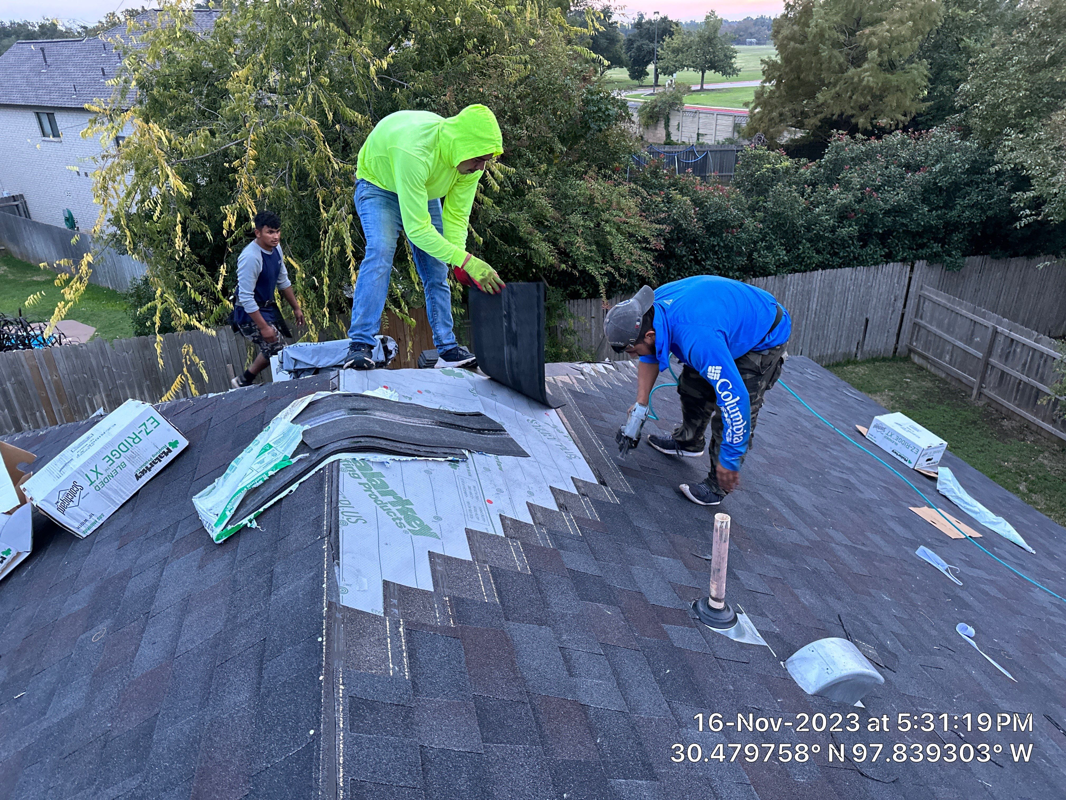 Residential Roof Replacement and Fence Restoration in Cedar Park by Caliber Restoration LLC