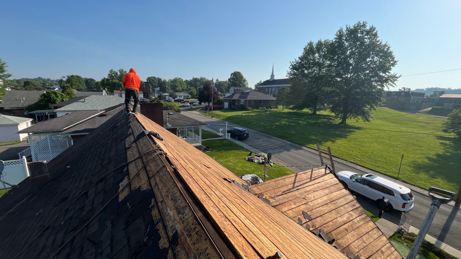 Residential Roofing Installation using GAF Timberline HDZ Pewter Gray by Rainstoppers Roofing