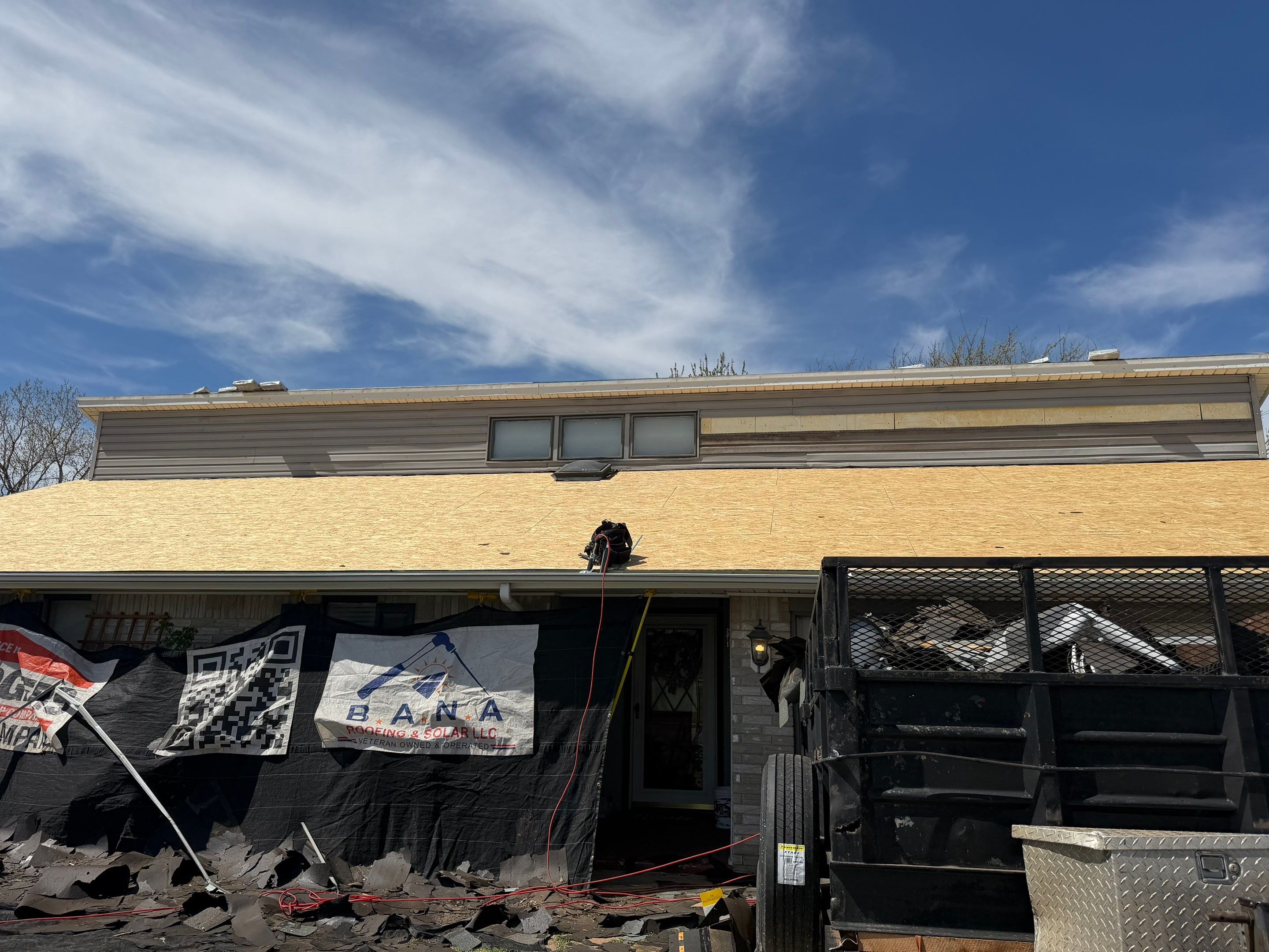 Buh-bye space decking!  by BANA Roofing and Solar Supply