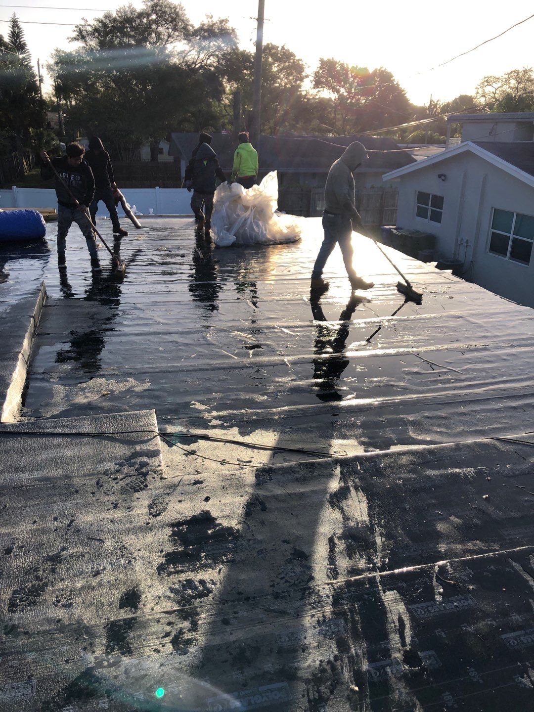 Residential Re-Roof using Polyglass Self-Adhered Flat Deck by First Due Roofing