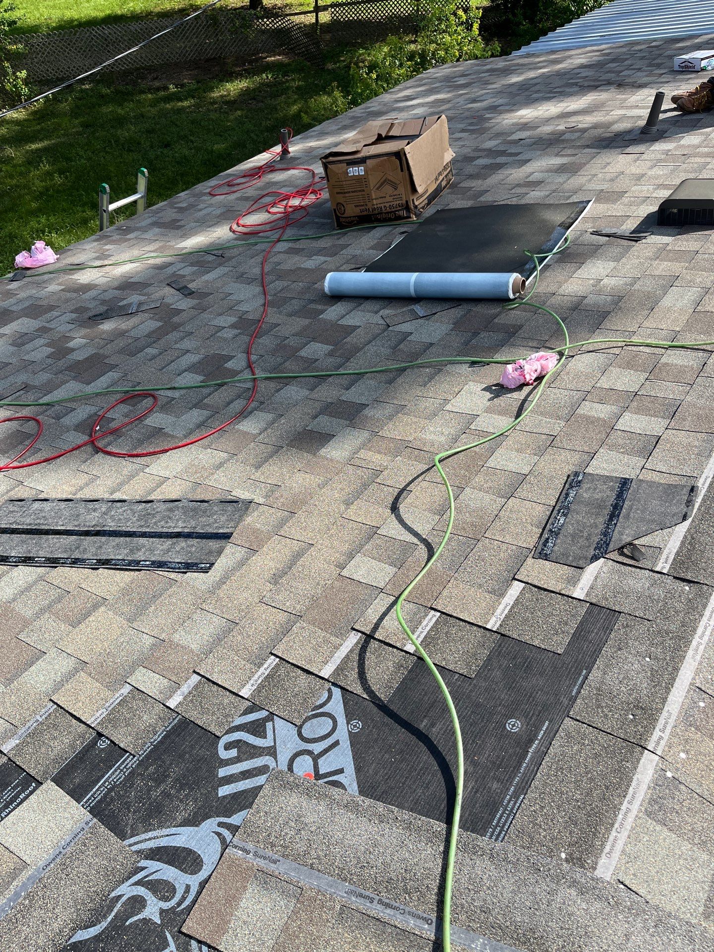 Residential Roofing Installation using Owen's Corning Duration (Lifetime) Shingles by Roof Repair Company