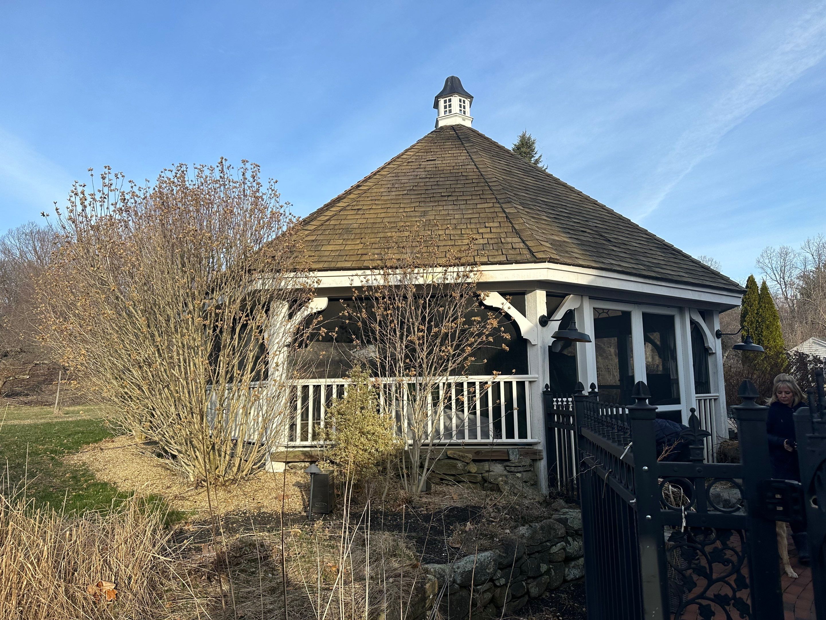 Standing Seam Black Metal Roof- Gazebo by Loyalty Exterior Solutions 