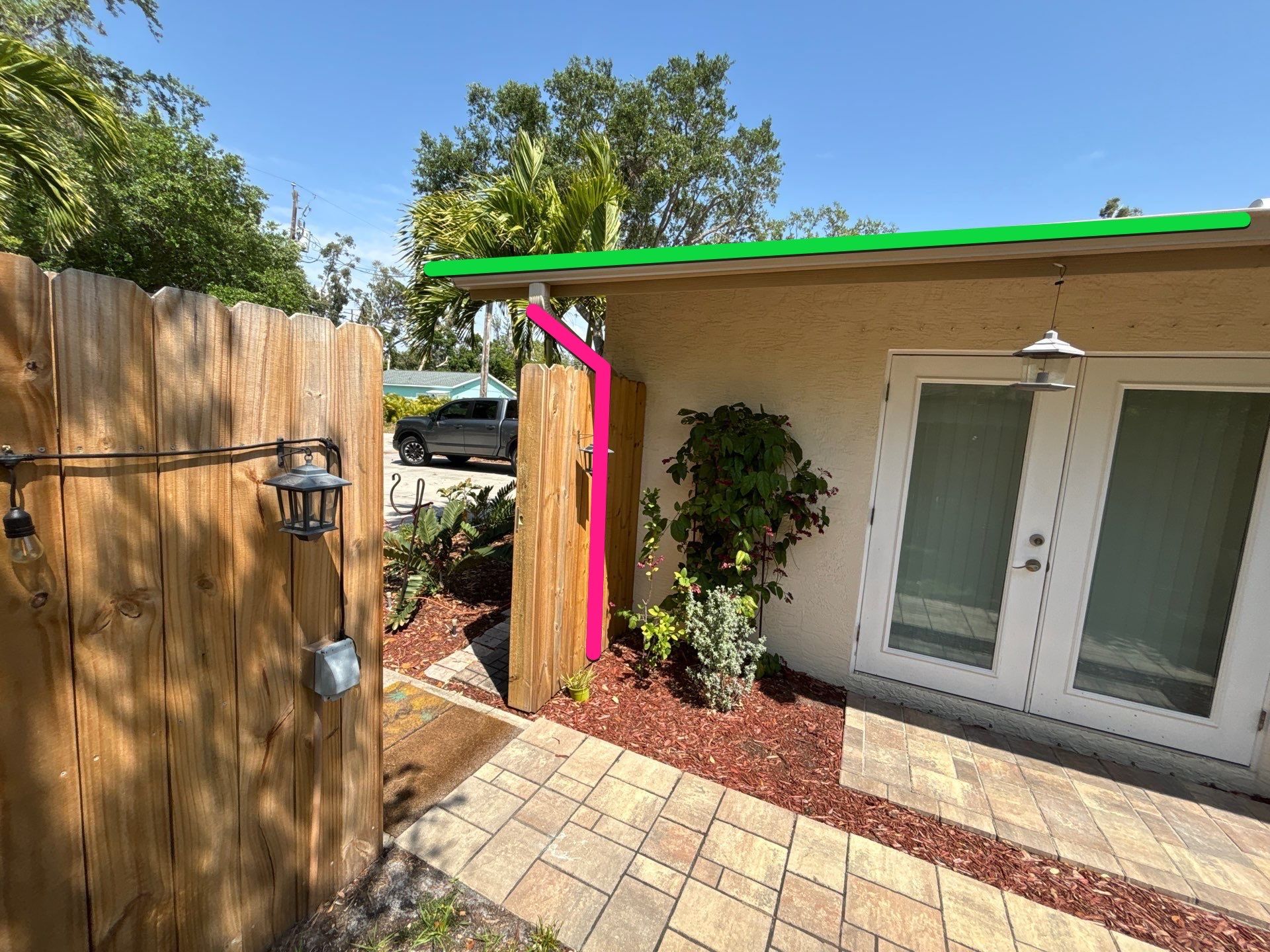 K-Style Seamless Gutter Installation using 3X4 Elbow Downspout in Sarasota FL by Gutter Professors