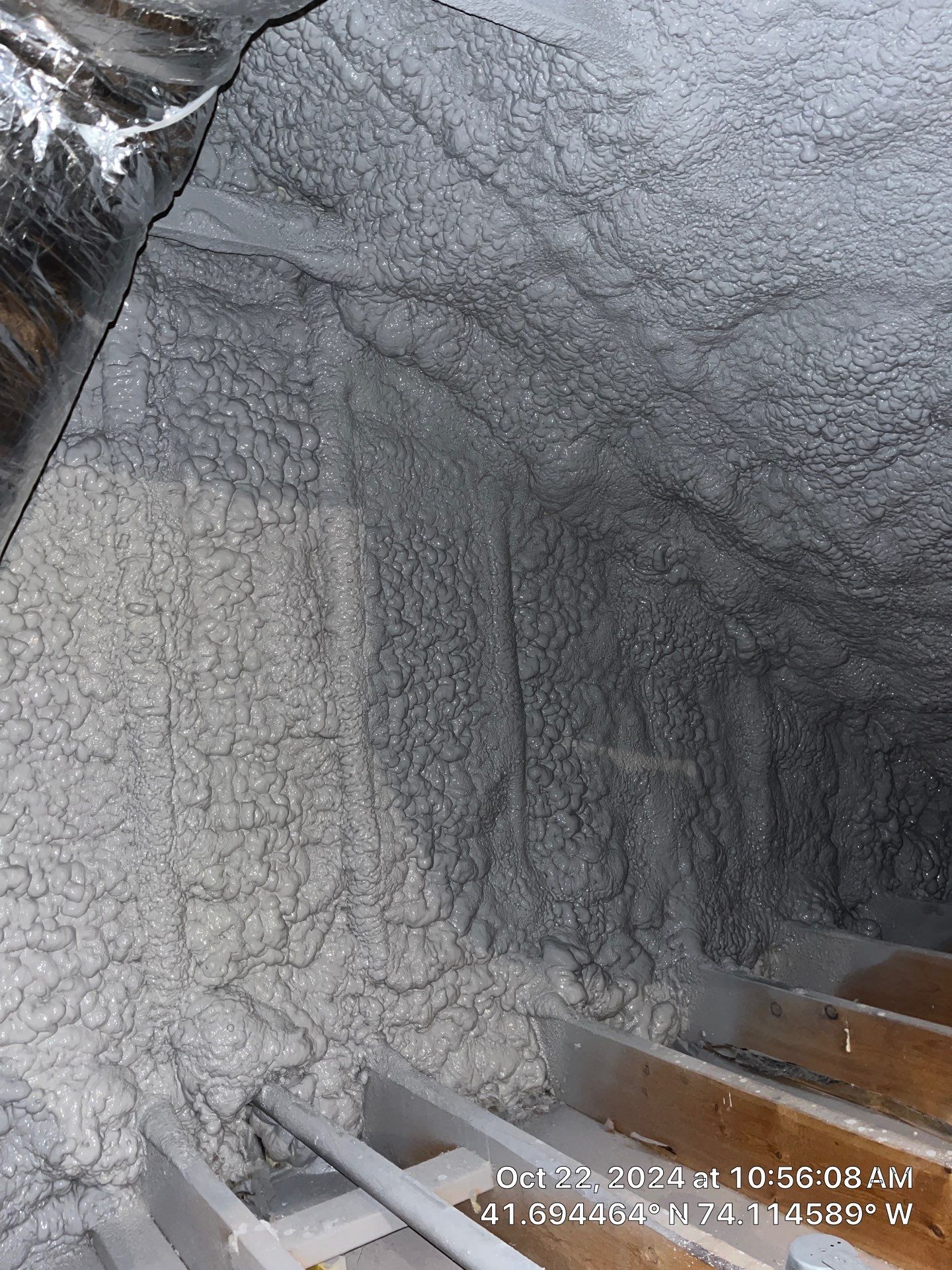 Attic Insulation using open cell spray foam by NYS Foam & Energy