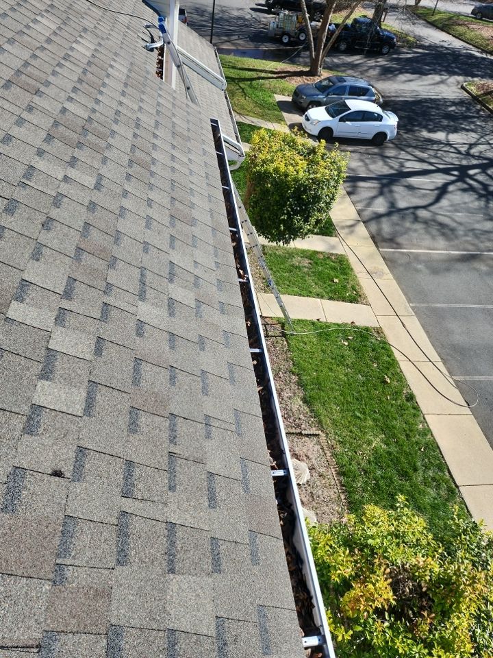 Gutter Cleaning using water by Power Wash Masters LLC