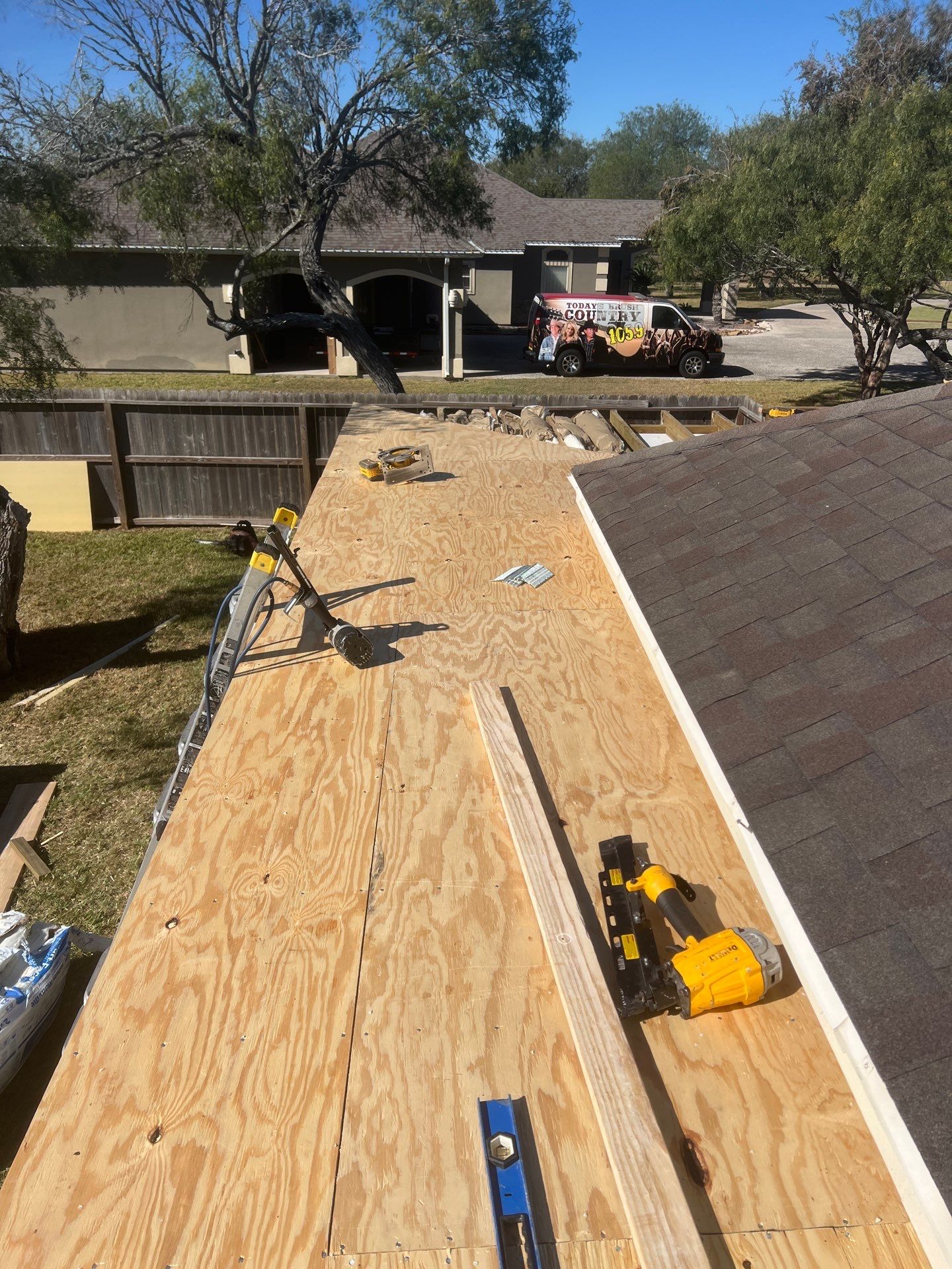 It Ain't Easy getting Shady  by Bayfront Roofing and Construction