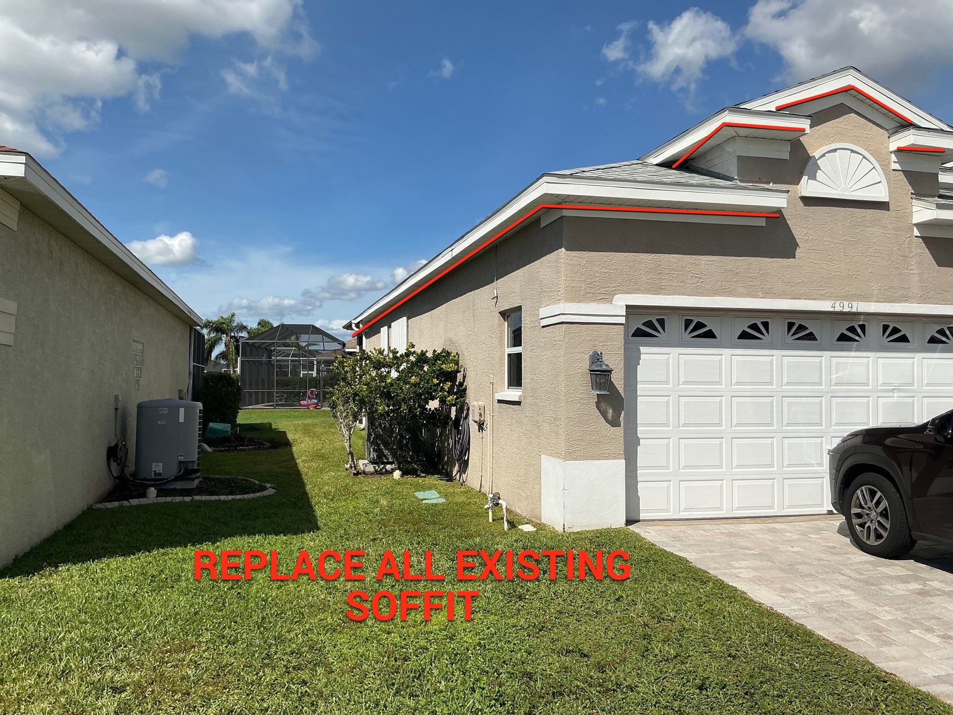 Replace All Existing Soffit in Sarasota FL by Gutter Professors