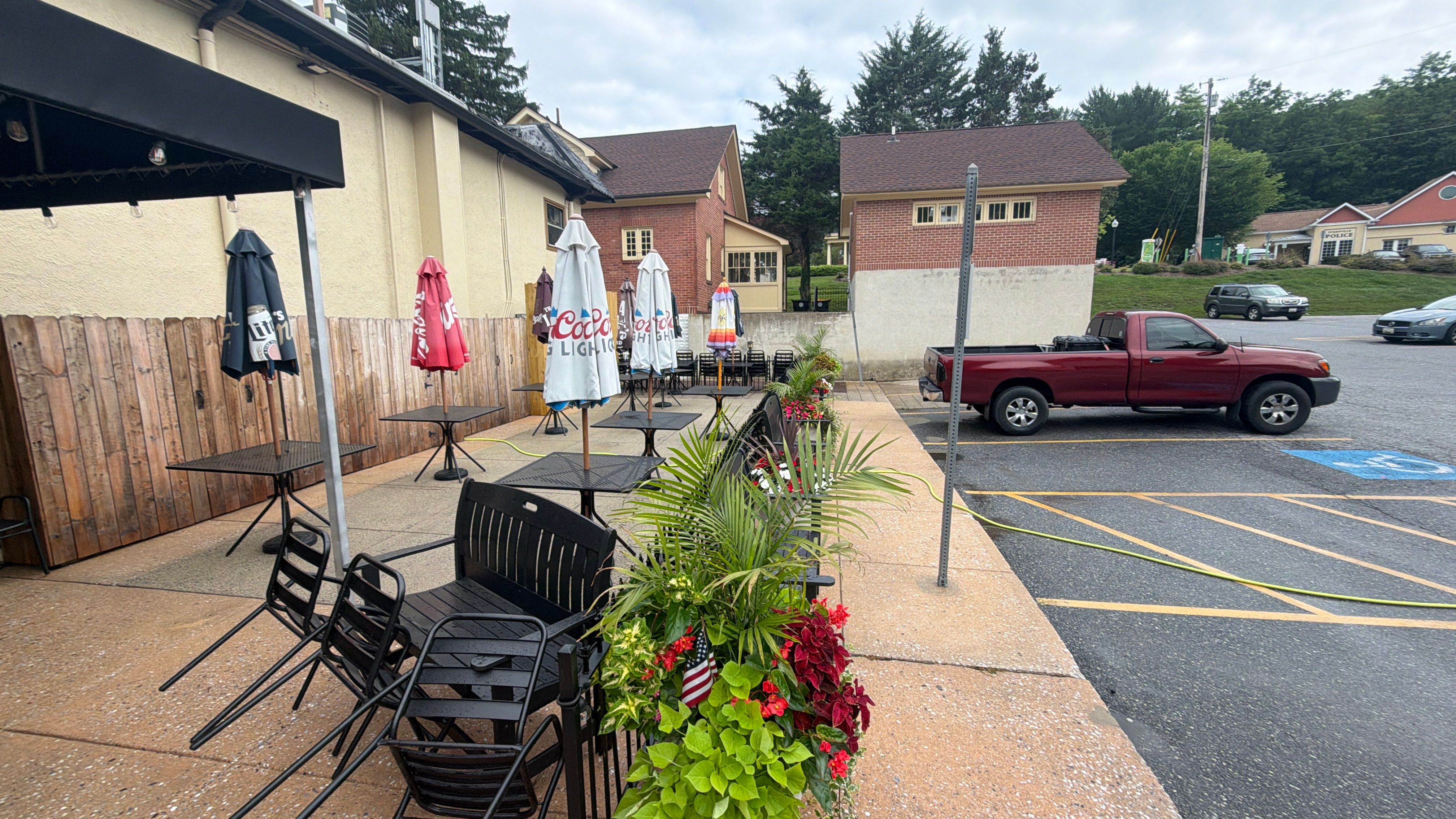 Commercial Exterior Cleaning and Concrete Washing for Sykesville Restaurant by Baltimore Pressure Washers Inc.