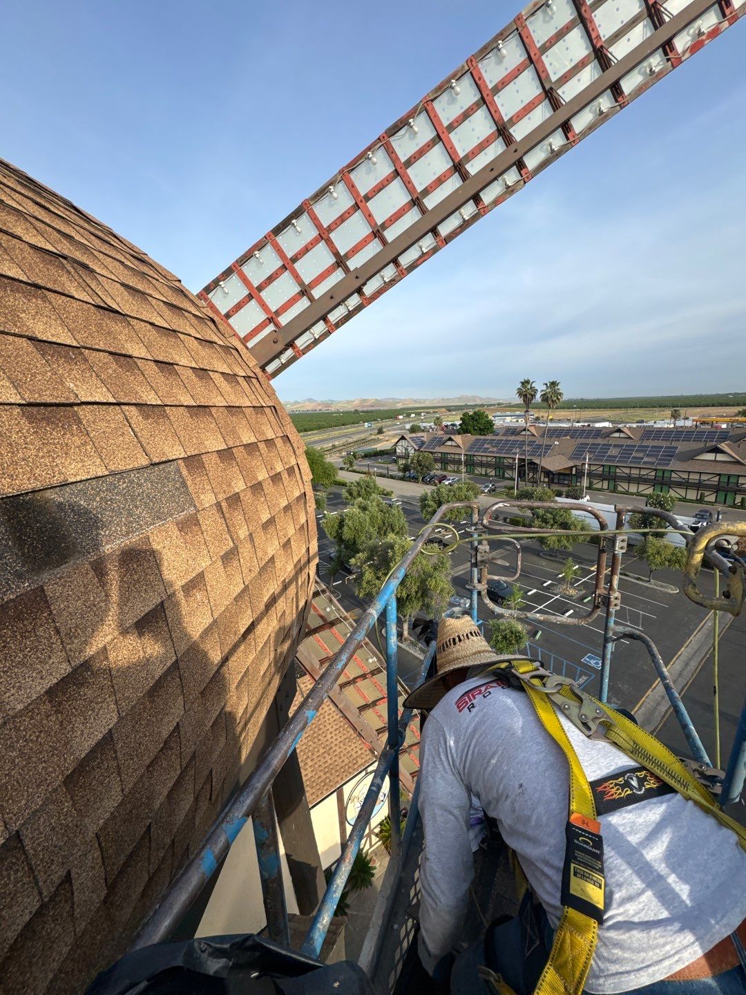 Spray foam and coatings using General Coatings acrylic coatings and spray foam by Straight Edge Roofing Inc