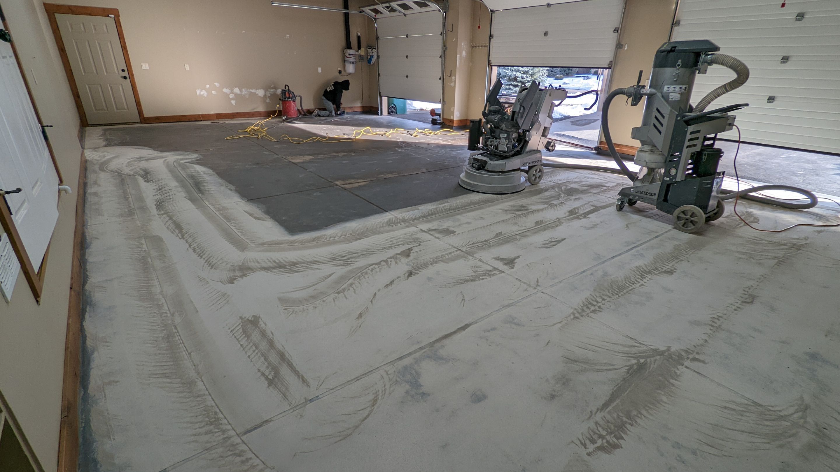 Garage Transformation using Sandstone by Croc Coatings, LLC