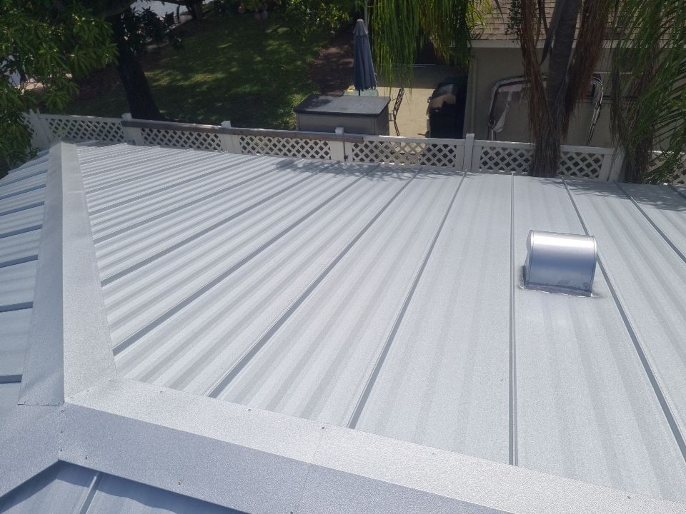 Residential Roofing Installation using 1" Nail strip metal roof by BLUES BROTHERS ROOFING