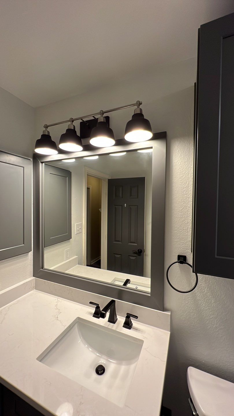 Braun’s Farm Bathroom Remodel | Modern Subway Tile Tub Shower & Custom Vanity in San Antonio by Legacy Bath and Kitchen